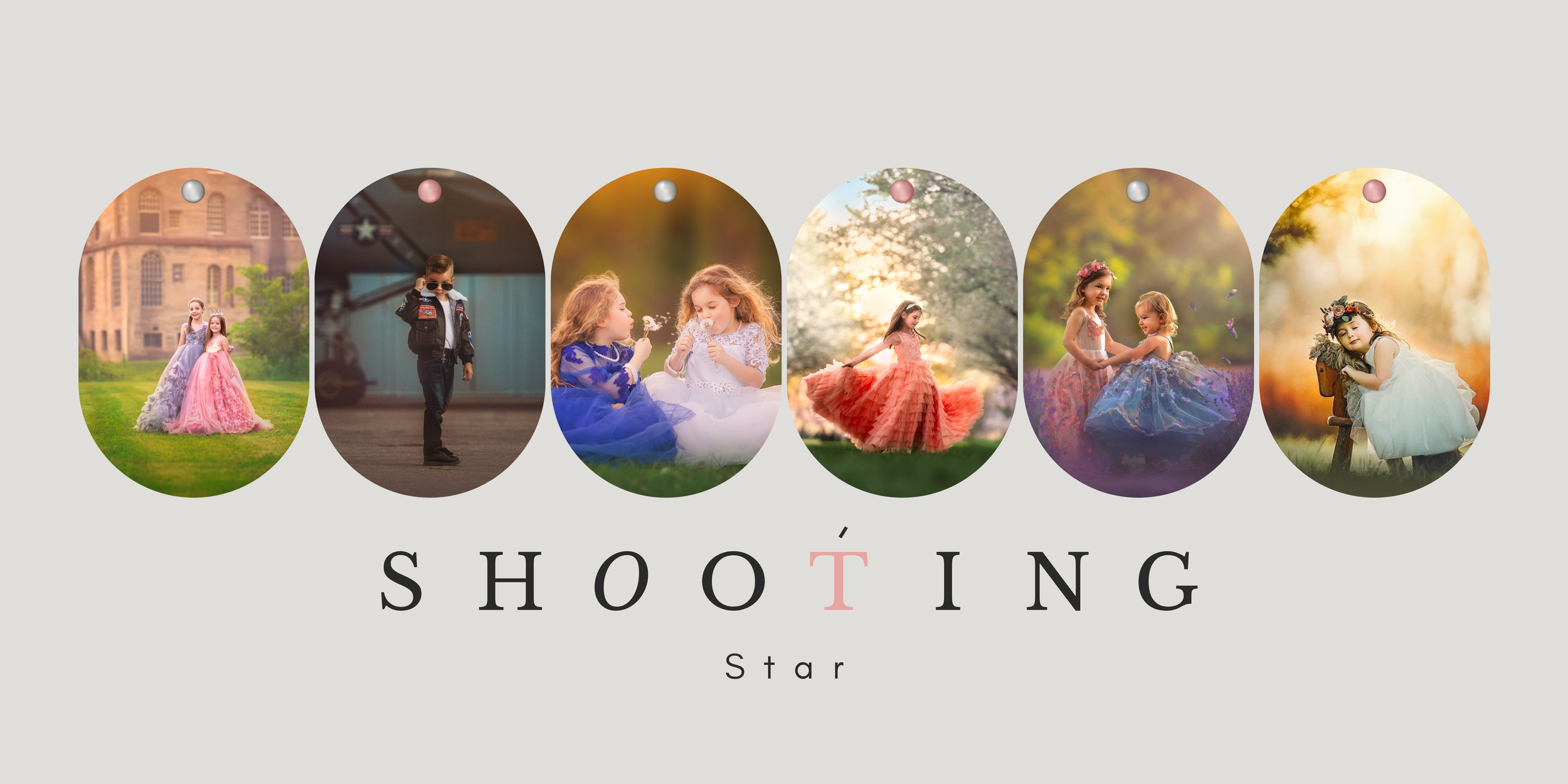 a collage of images from shooting star photography showcasing variety of family sessions
