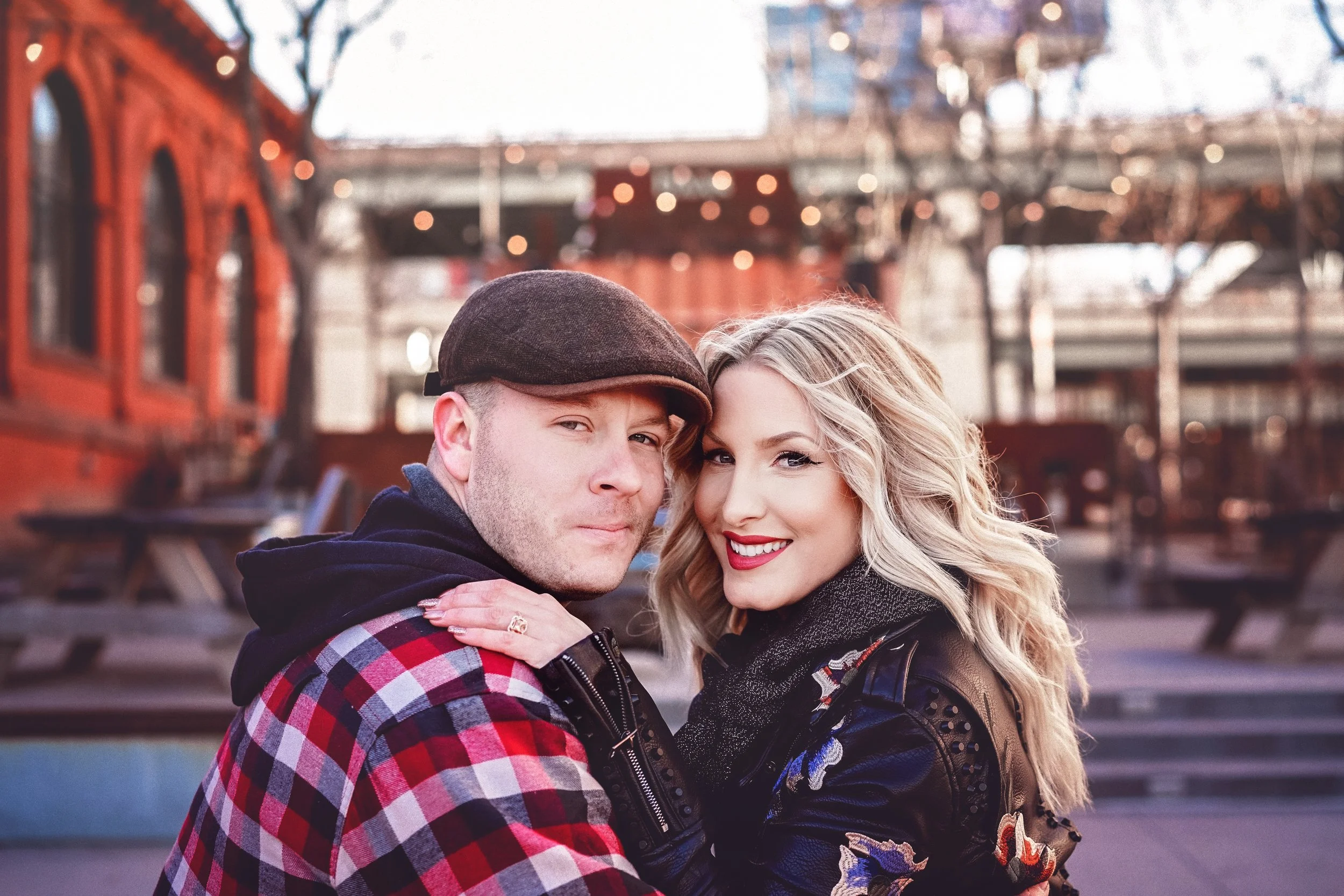 Urban Couples portrait highlighting warmth, personality, and authentic connection taken in Philadelphia