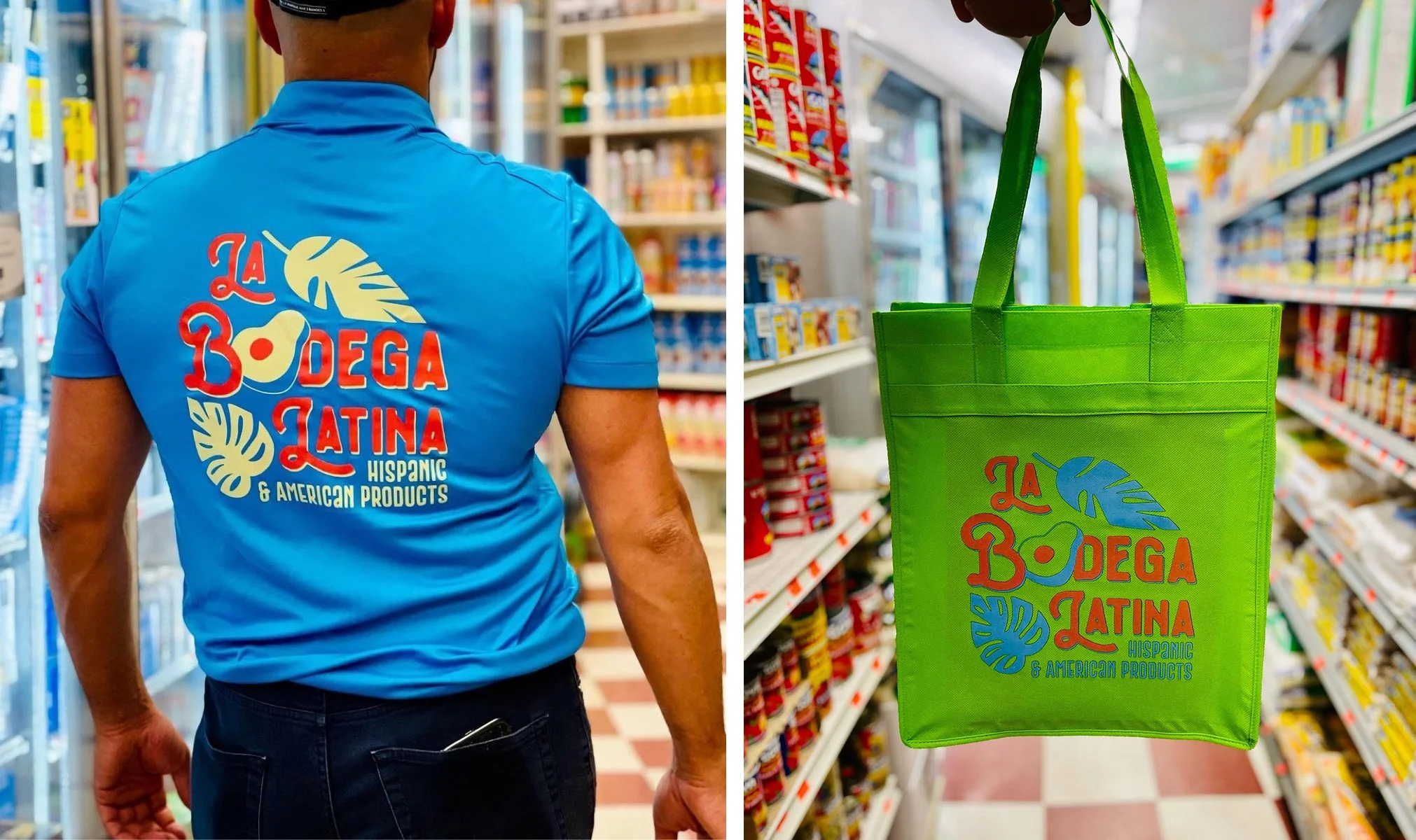 La Bodega Latina Uniforms and Reusable Bags