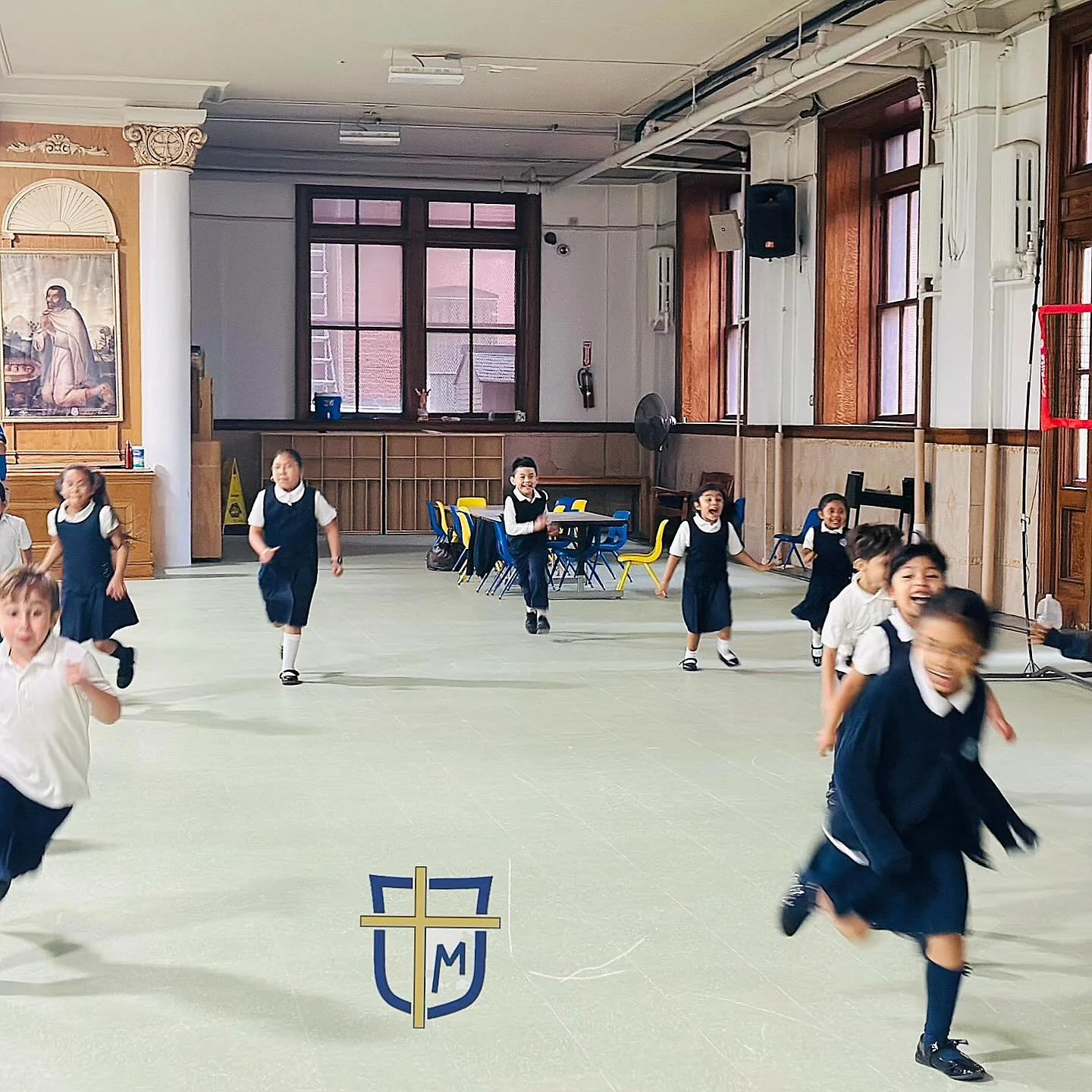 Getting some energy out between lessons! #classicaleducation #nyccatholicschool #classicalcatholics