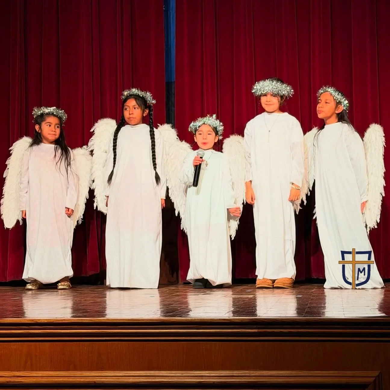 Our angels from the Nativity Play! All the students that are in our afterschool program worked on this play over the last month. #christmasiscoming #nyccatholicschool #catholiclife