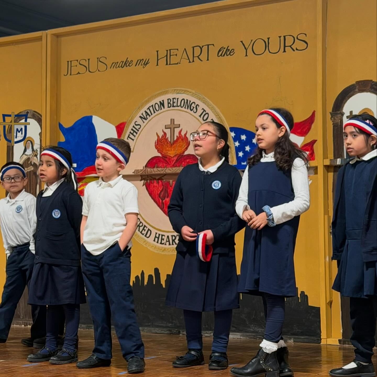 Team France singing in today&rsquo;s competition! #catholicschoolsweek #floralgames #nyccatholicschool