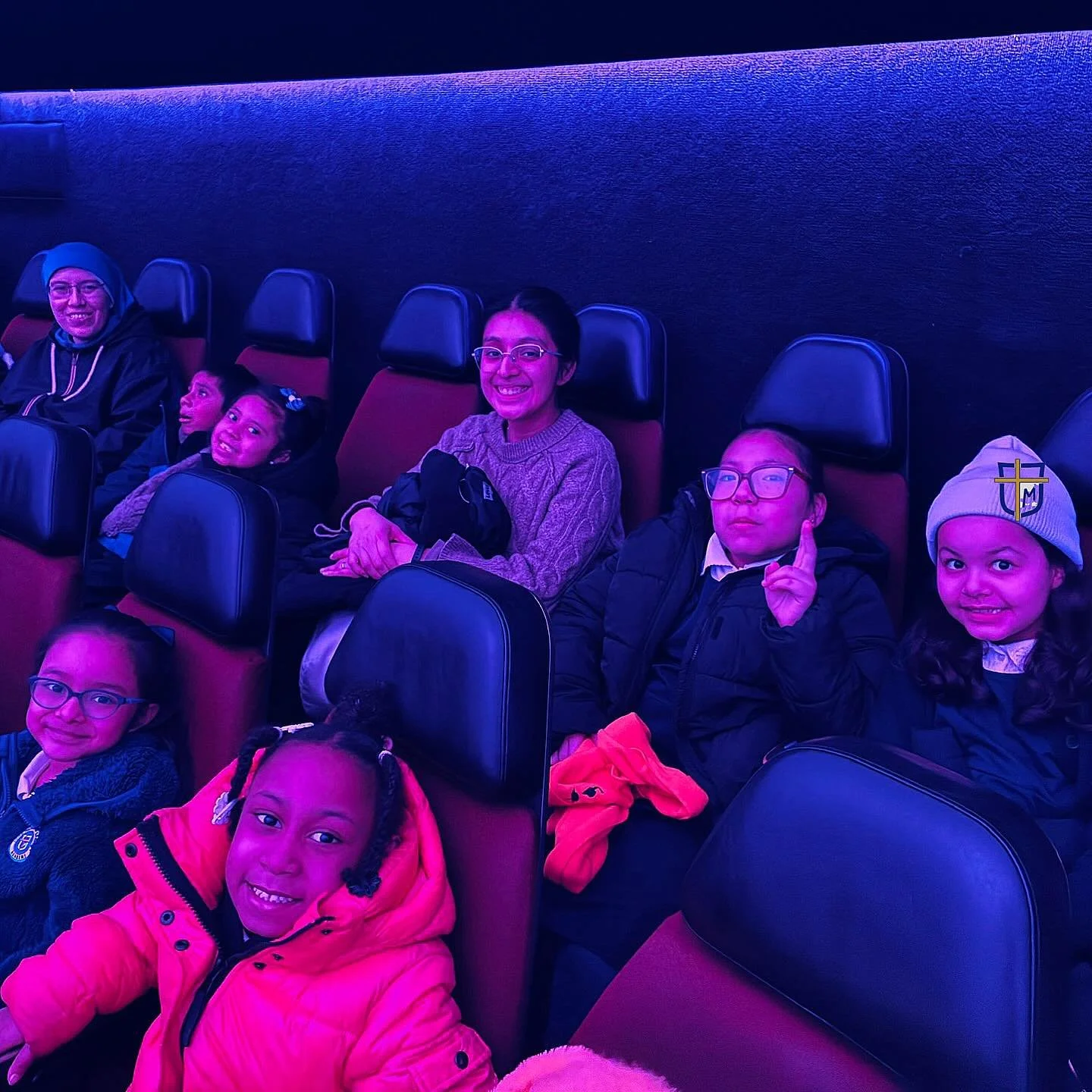 Today, we took a school trip to the Museum of Natural History. Here are some of our students in the Planetarium watching their current show Encounters in the Milky Way. #nyccatholicschool #nycschooltrips