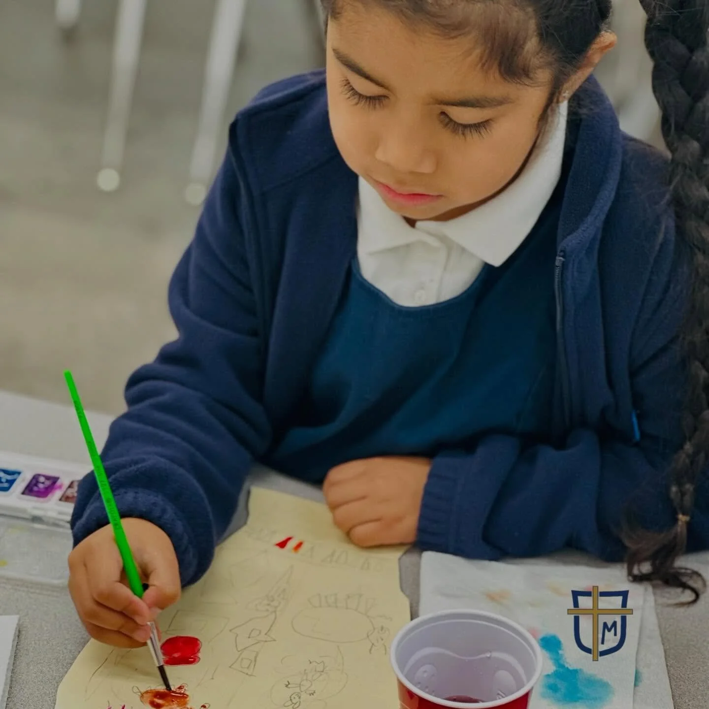 On Wednesdays we have art! Wednesdays are a favorite day around here. #catholicartists #nyccatholicschool #littleartists