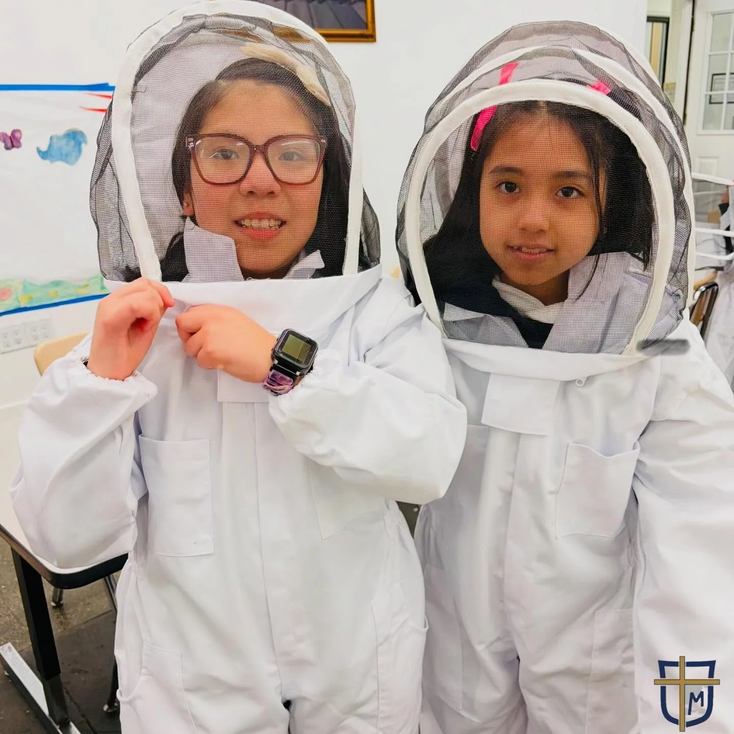 Introducing our newest bee keepers&hellip; #nyccatholicschool #catholicclassicalcurriculum #beekeeperslife #nycbeekeepers