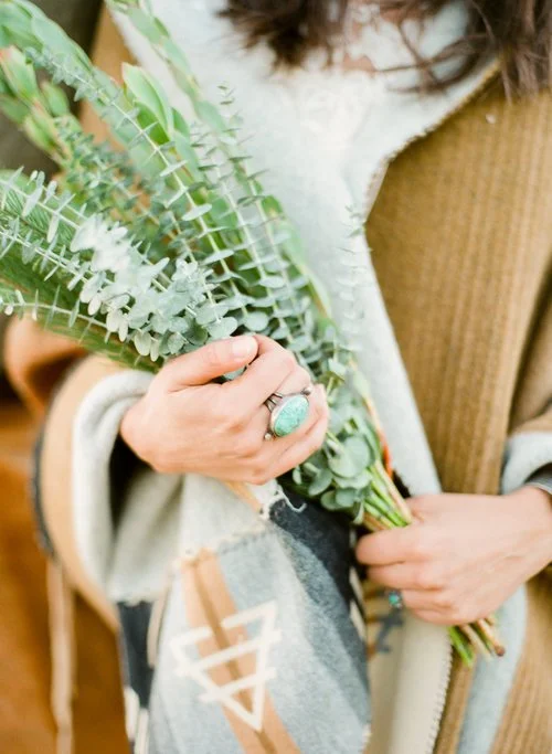 Eucalyptus bridal bouquet