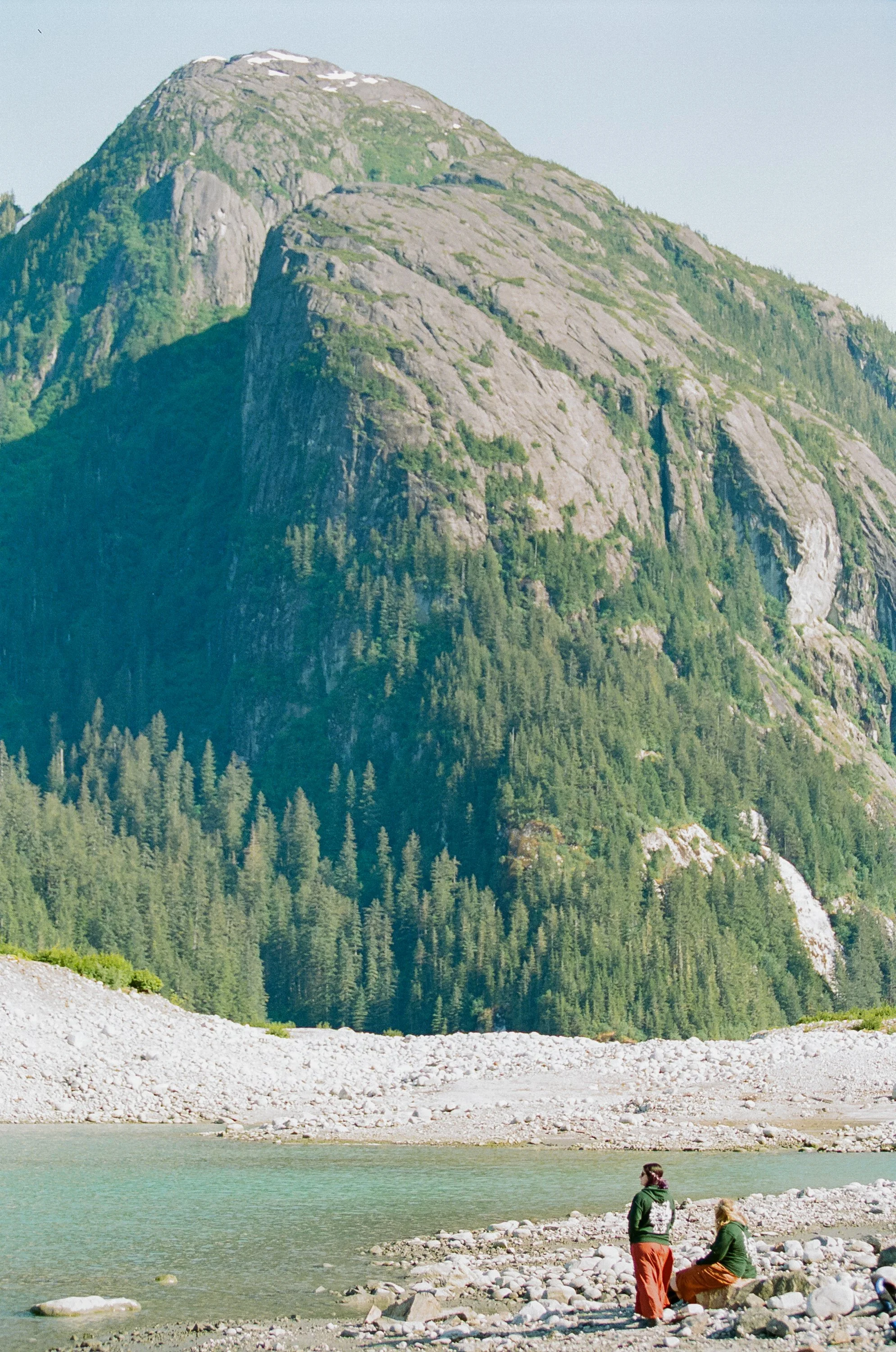 Southeast Alaska landscape photograph with bridesmaids