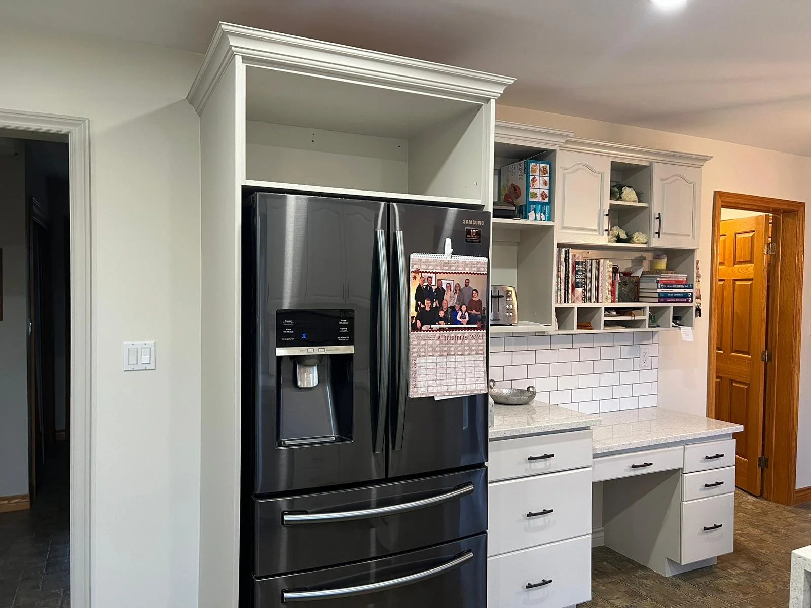 Repainted kitchen Cabinets - creating value using existing materials ...