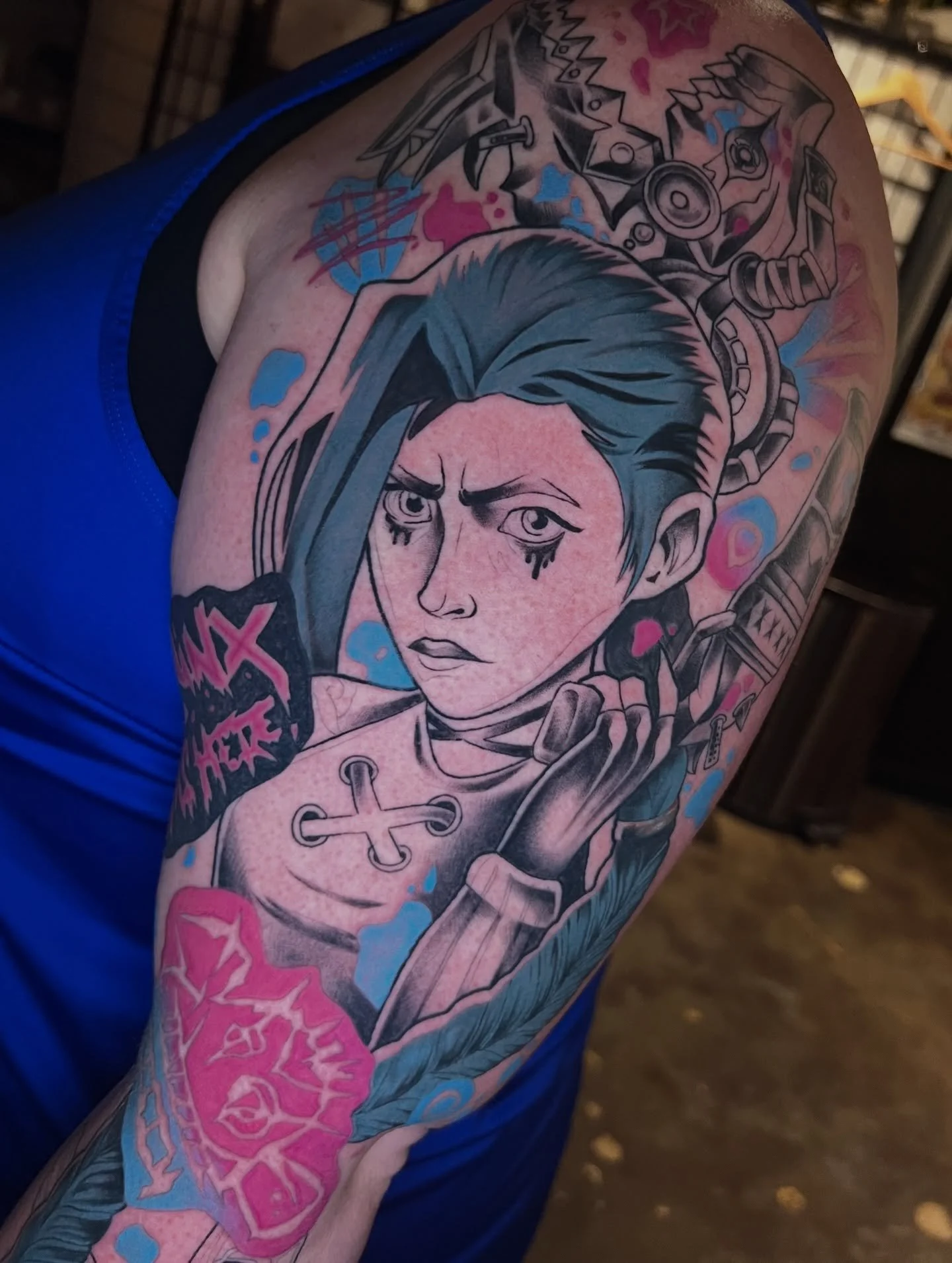 One of the last tats of the year! Continued this Jinx sleeve for Ashley!🧚🏻
-
#arcanetattoo #jinxtattoo #leagueoflegendsfanart