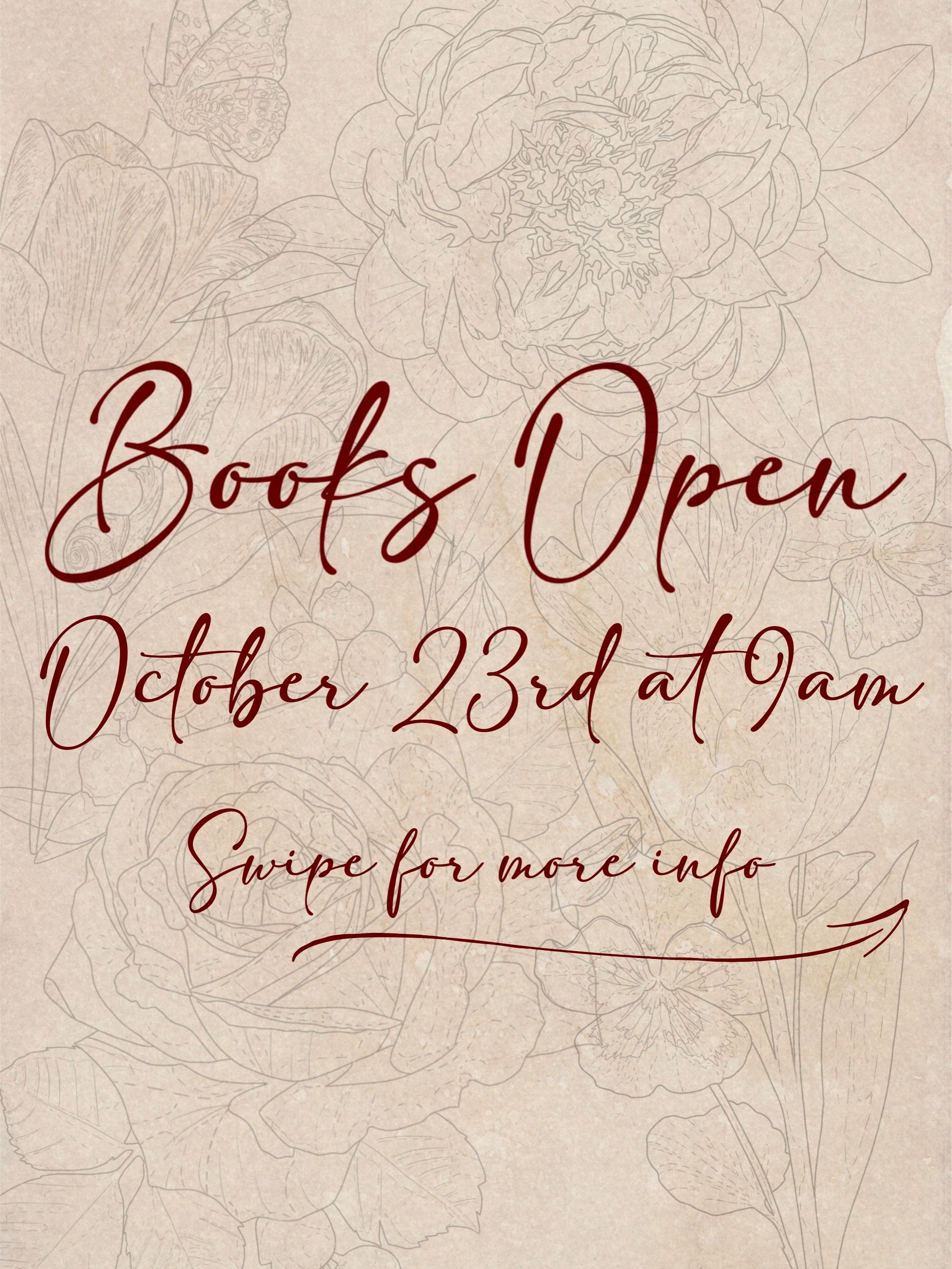 BOOKS OPENING📣
On October 23rd at 9am.
I will be hosting walk-in consultations at @northernbelletattoo where you can come on into the shop and chat with me about your idea!🥳
I will be there from 10am-5pm. If your idea is something I&rsquo;d like to