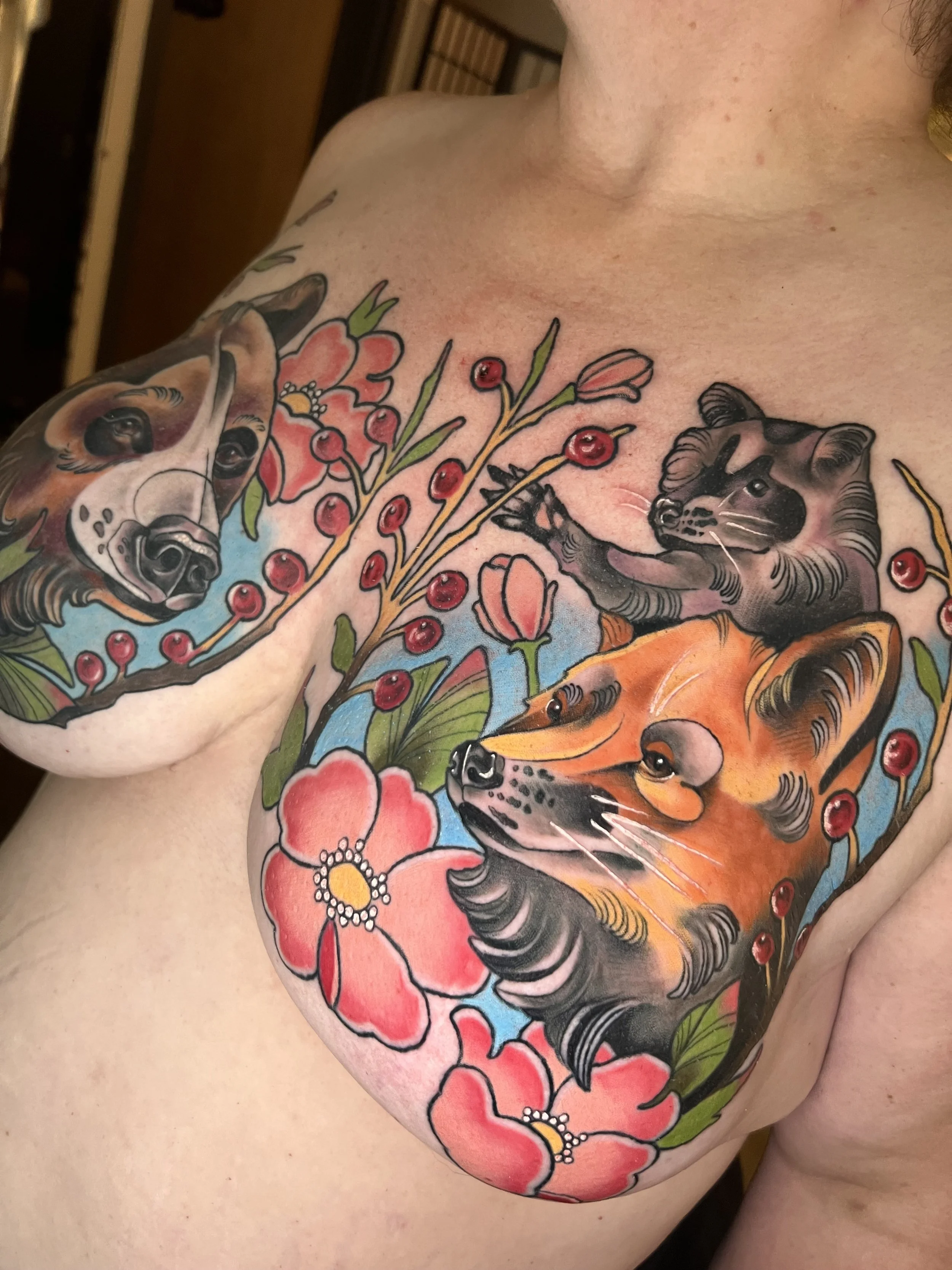 neo trad tattoo by bobboinks