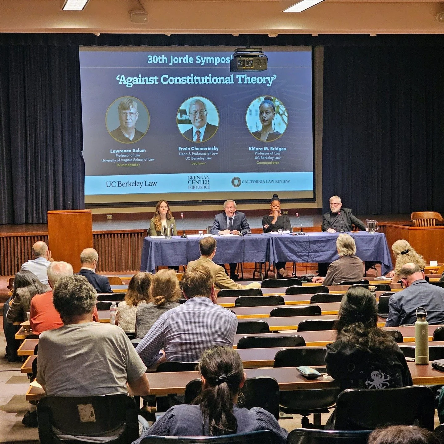 CLR, Berkeley Law, and the Brennan Center for Justice hosted the annual Jorde Symposium this week, featuring our own Berkeley Law Dean Erwin Chemerinsky. 
Dean Chemerinsky spoke “Against Constitutional Theory.” There was a lively discuss