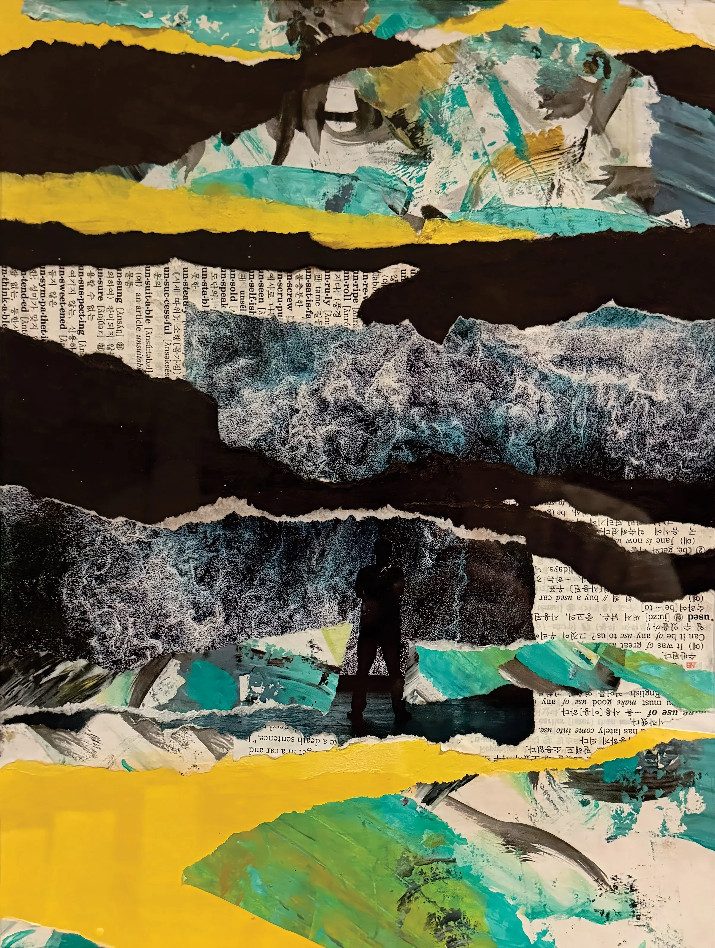 Carol Spungen | ”The Company of Silence” | collage | 9.5”x 12.5”