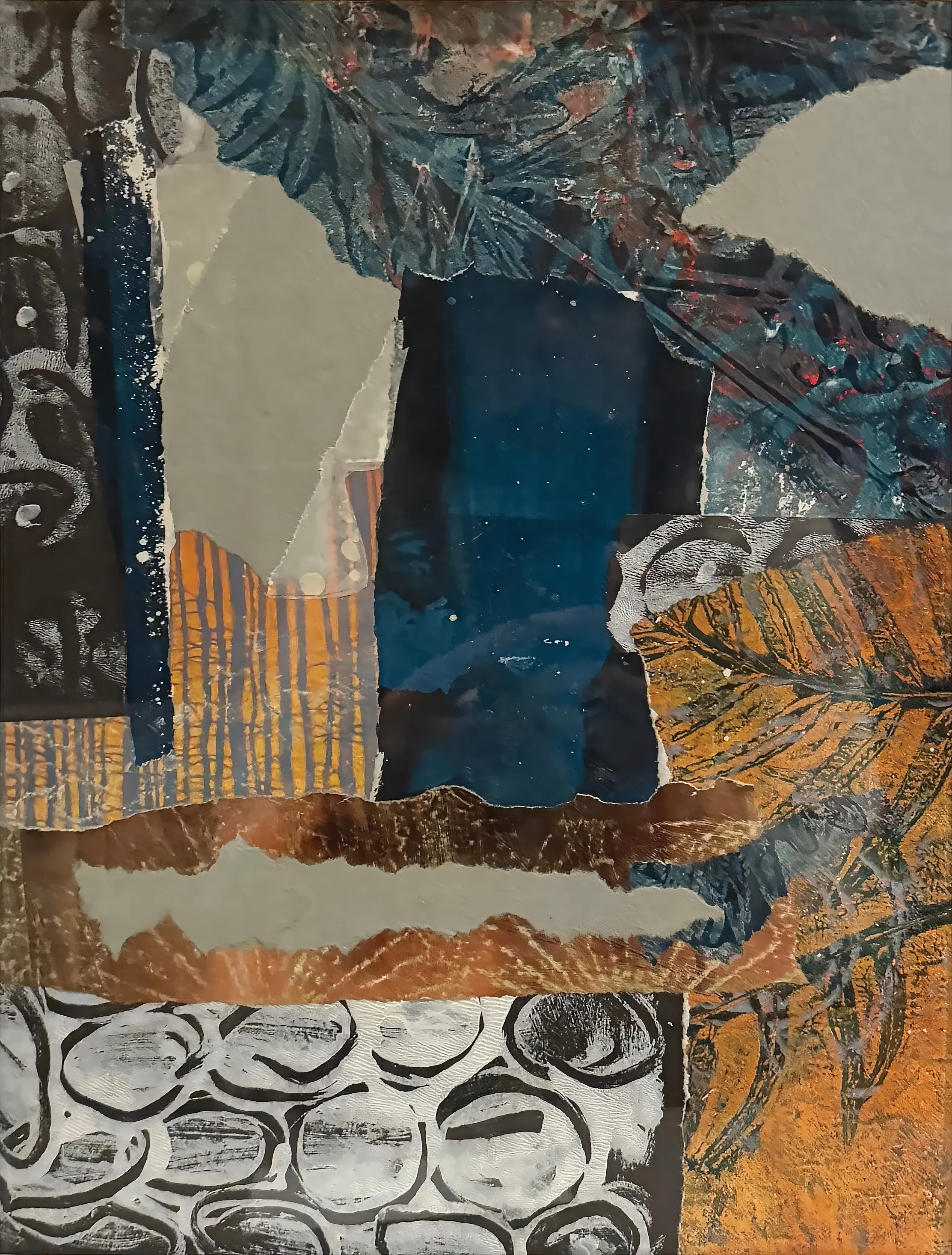 Carol Spungen | ”Patterns Interrupted" | collage | 9 1/2” x 12 1/2”