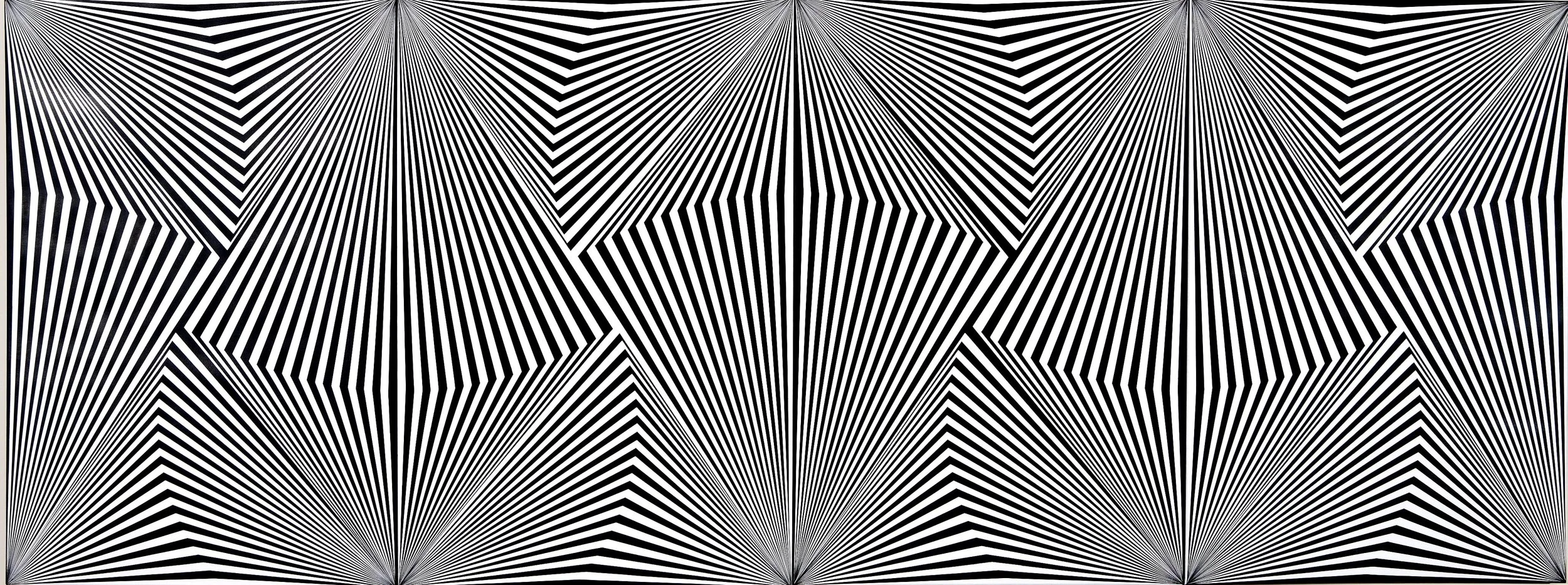 Christian Hires | "S.D.#2436x4-B Version 1" | acrylic on canvas | 36" x 96" x 1.5"