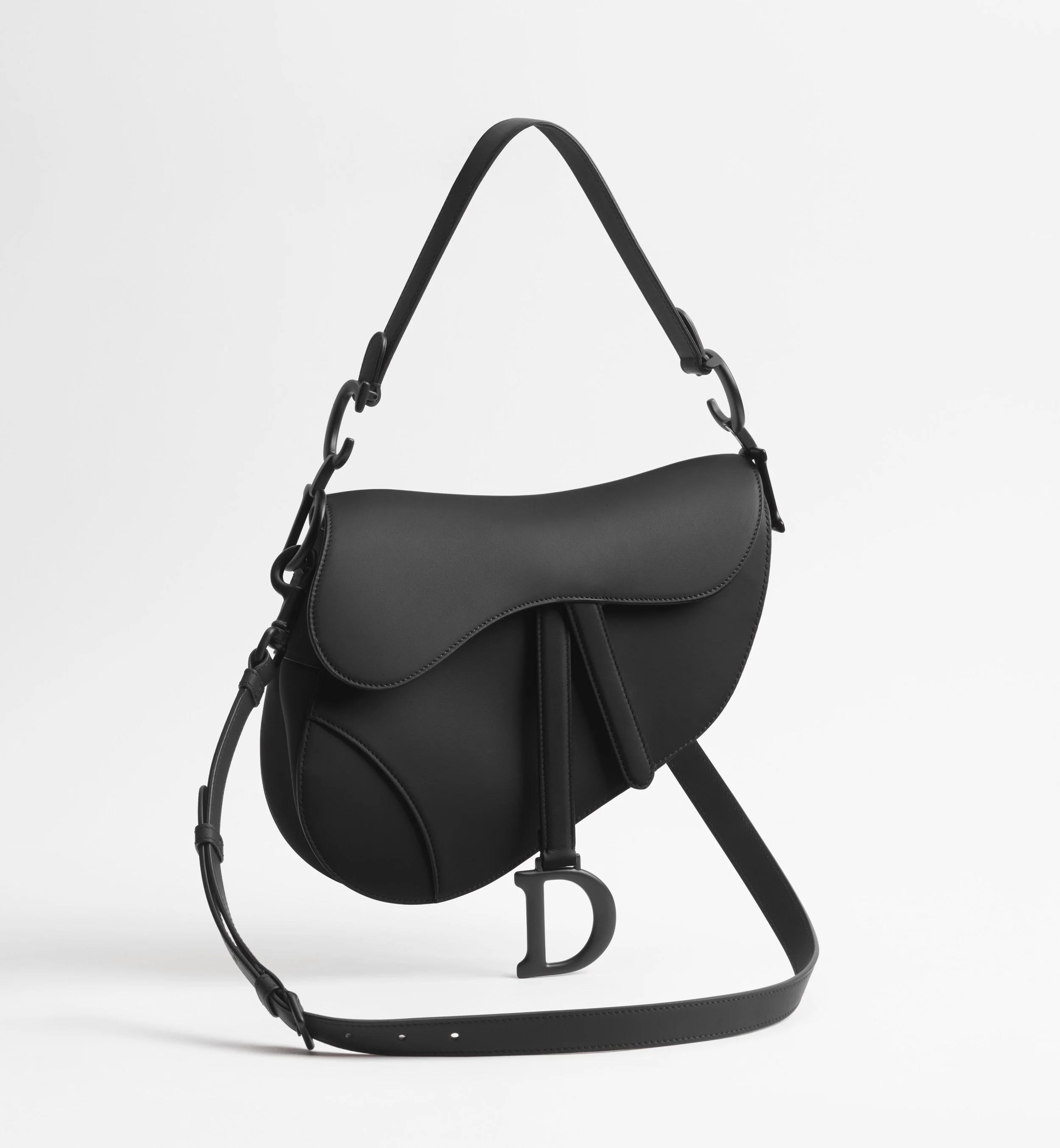 MBSTK0001012 - MBU007895 Dior - Saddle Bag - Black Matte Leather & Hardware - Medium Size - M0455SLLO_M989 6.jpg