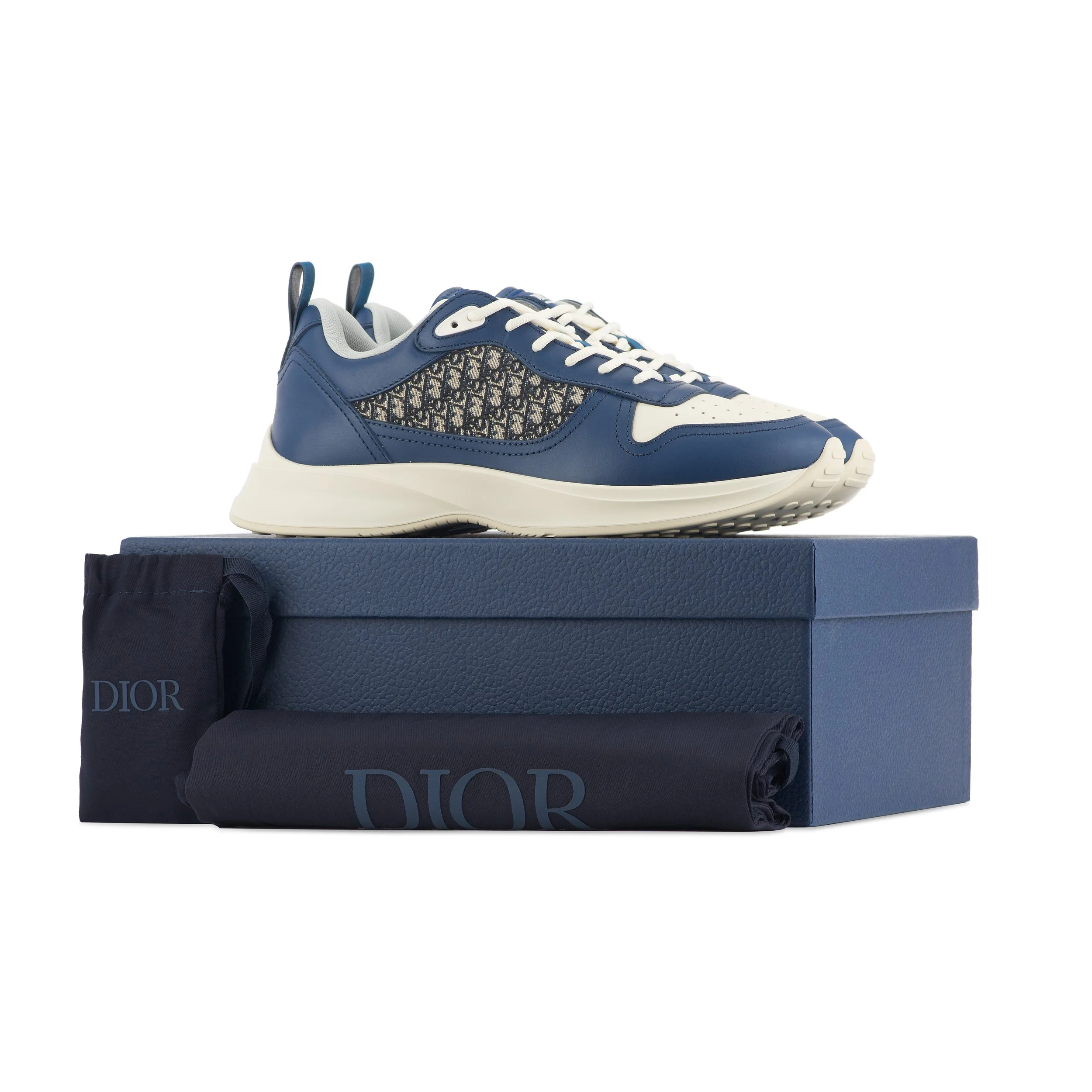 2025-12-22 - MBSTK0001018 - Dior - B25 Sneakers - Navy Leather | Blue Oblique Monogram - Size 42_img_1.jpg