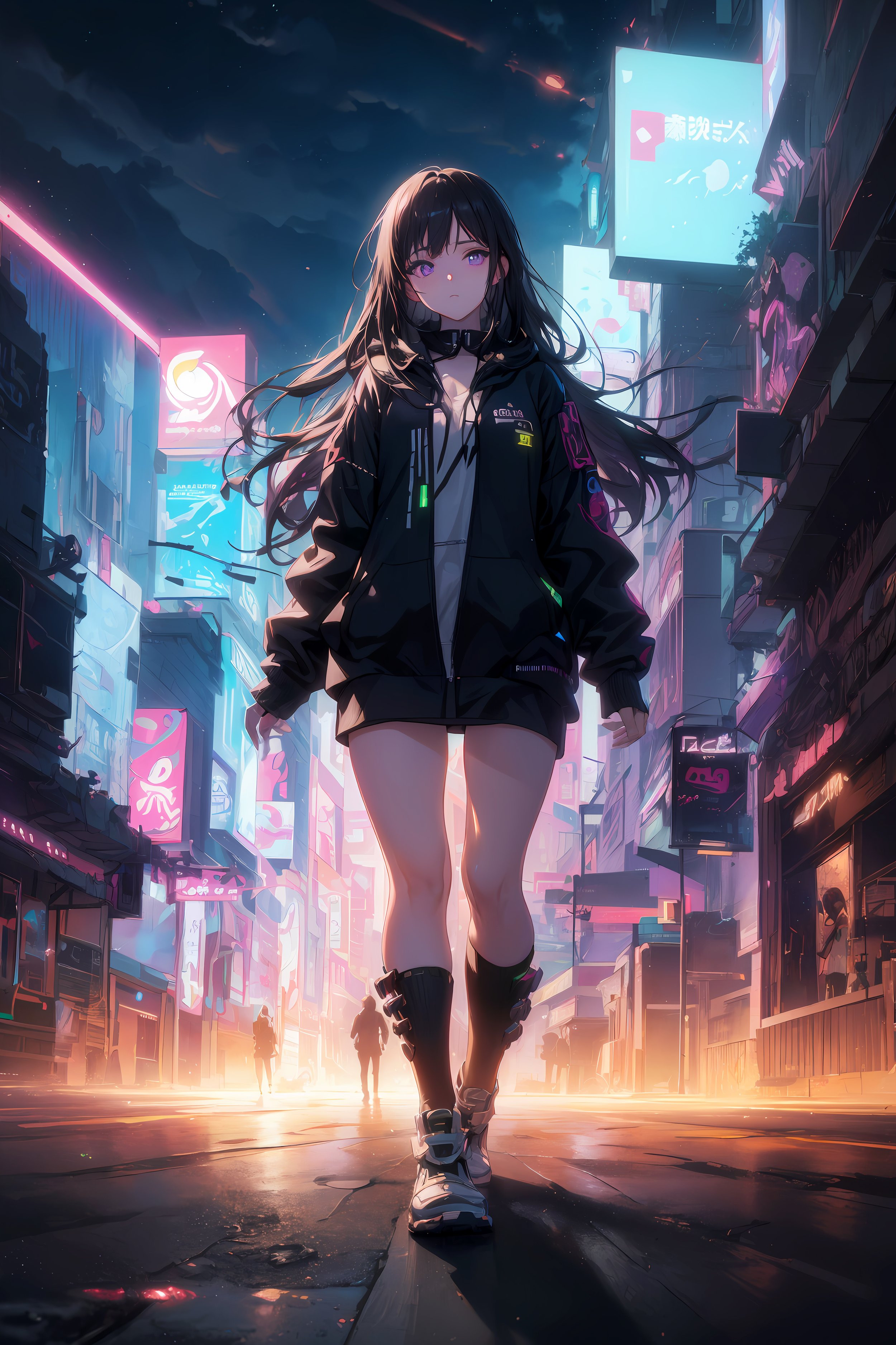 Cyberpunk Inspired Anime Girl 3 by HisapiAI on DeviantArt