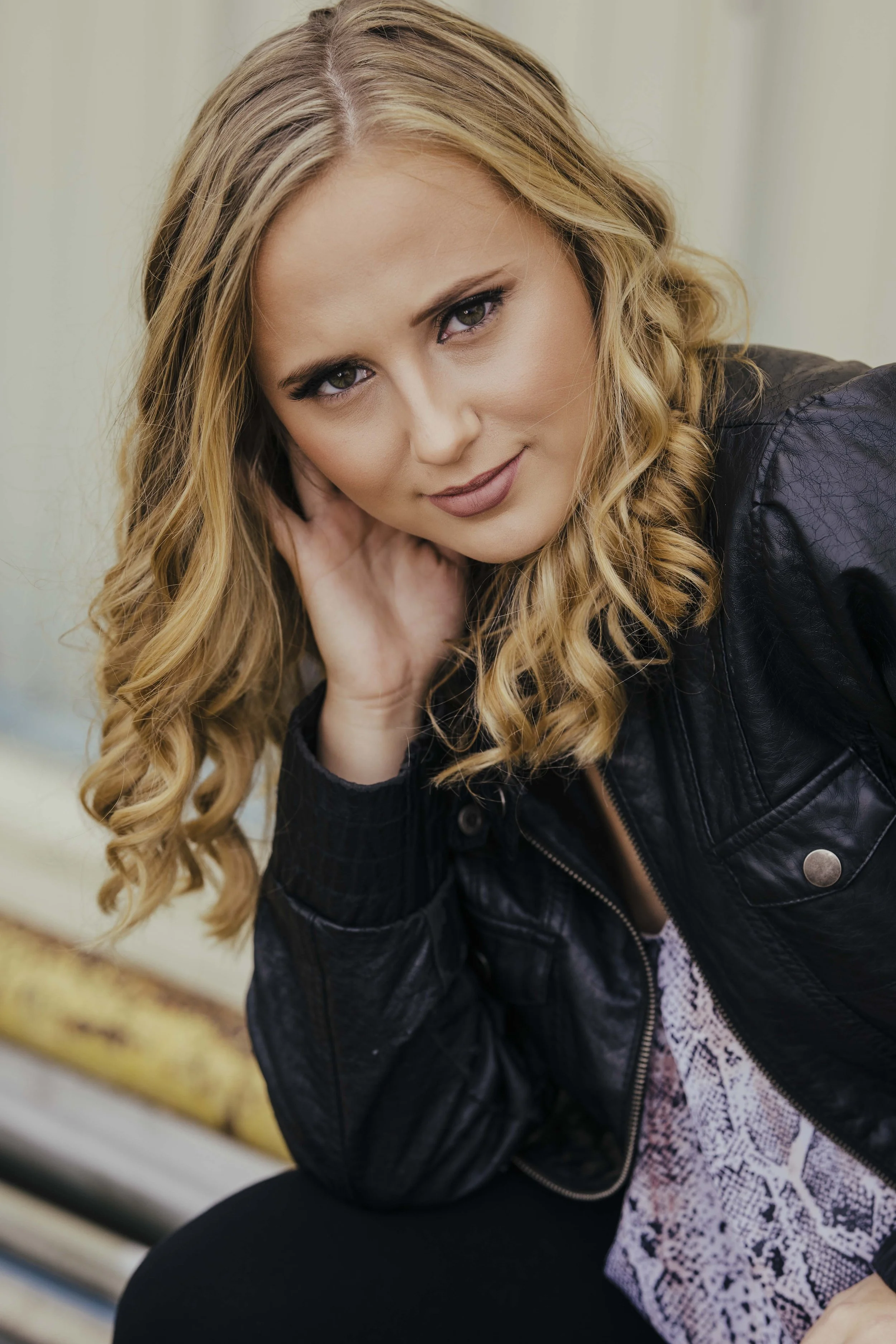 Edgy Senior Portrait Memphis | Leather Jacket Urban Session