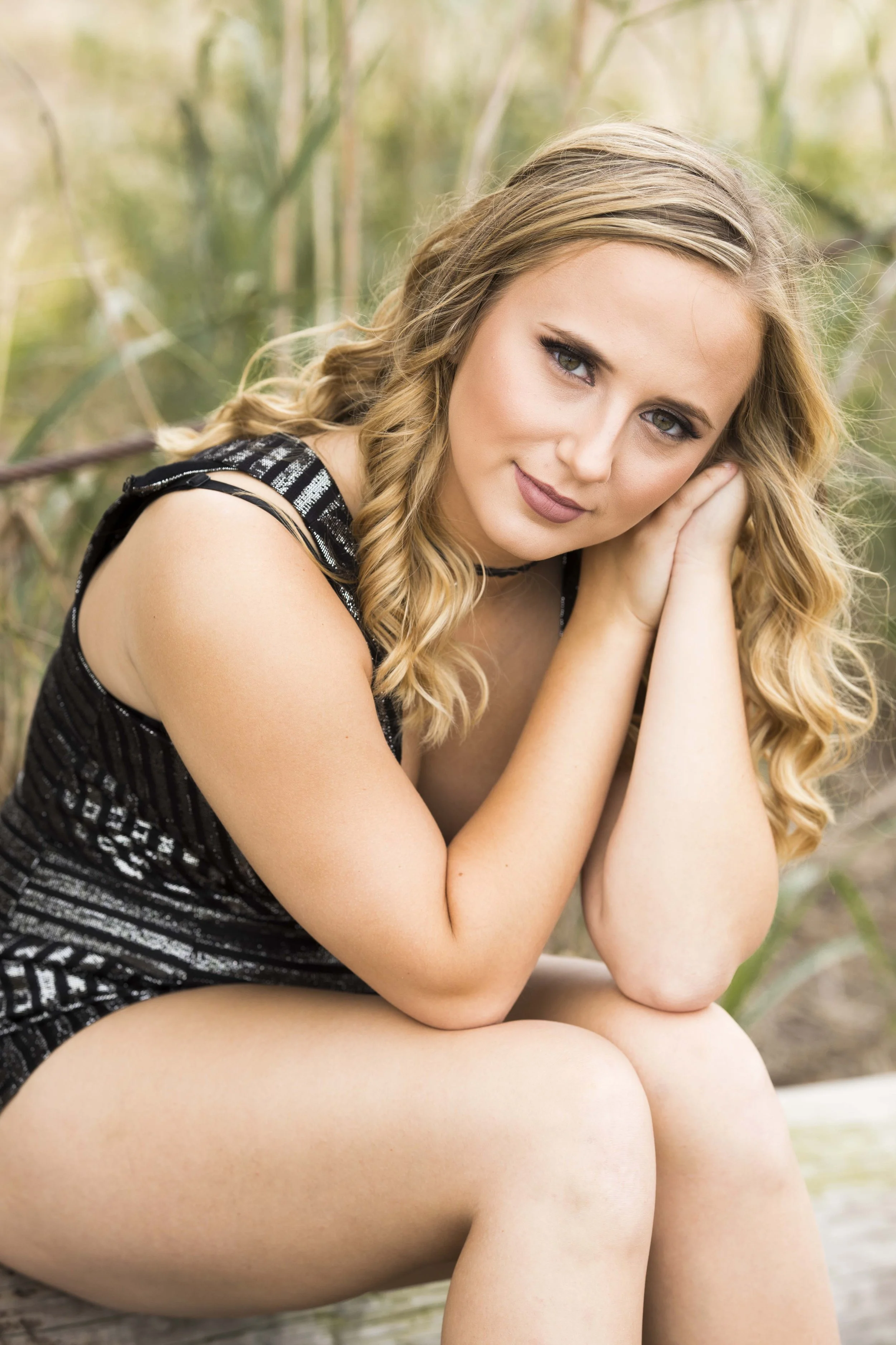 Soft Senior Portrait Memphis | Elegant Sitting Pose