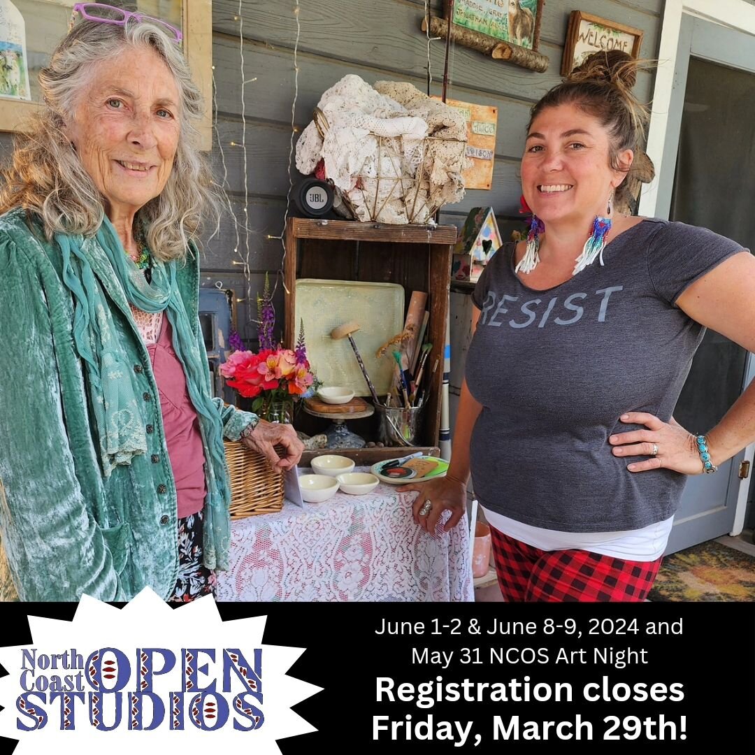 Registration for North Coast Open Studios 2024 closes this Friday, March 29th! Our 24th annual event will take place during the first two weekends in June.

Link in bio or email Monica at contact@northcoastopenstudios.com with questions.

📷: Painter