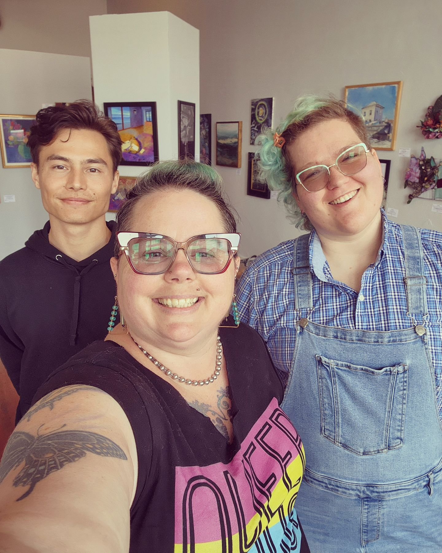 More pre-opening thanks to Noah and Katie, staff of the Ink People's Brenda Tuxford Gallery, who helped hang 85(!) wall tags today. Eighty-five! What a show. 

Tomorrow's Arts Alive reception from 6-9pm will be fantastic. Come out and see us, pick up