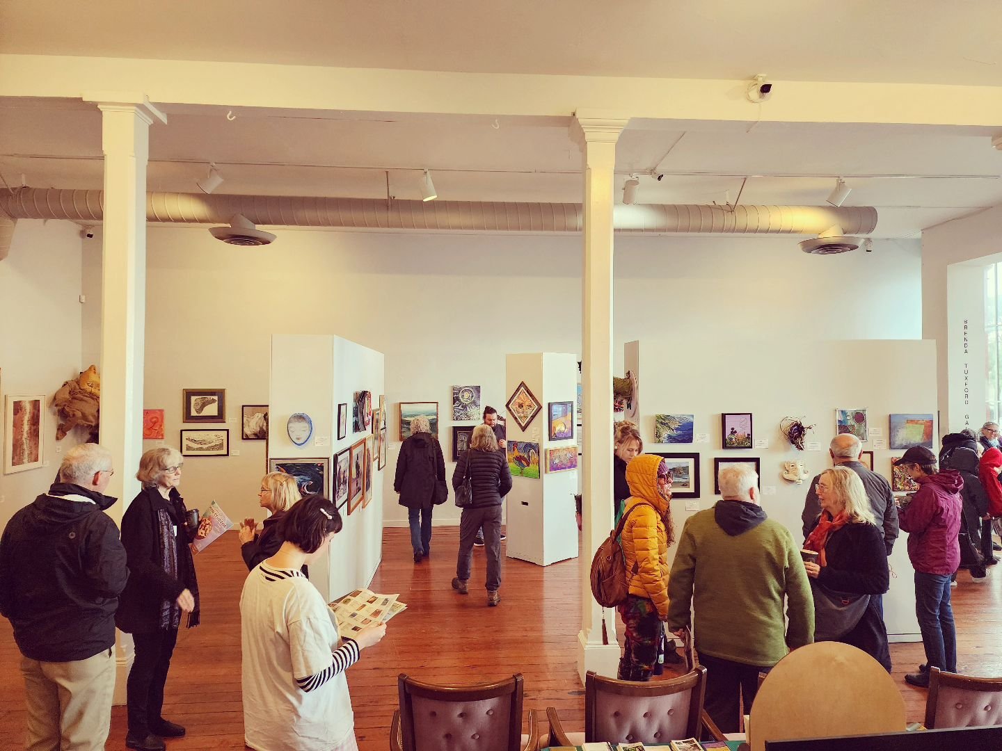 Thank you to everyone who came by the Ink People's Brenda Tuxford Gallery to see the North Coast Open Studios preview show -- what a show and what a night! Despite random downpours and tricky parking situations, art lovers showed up in force, and tha
