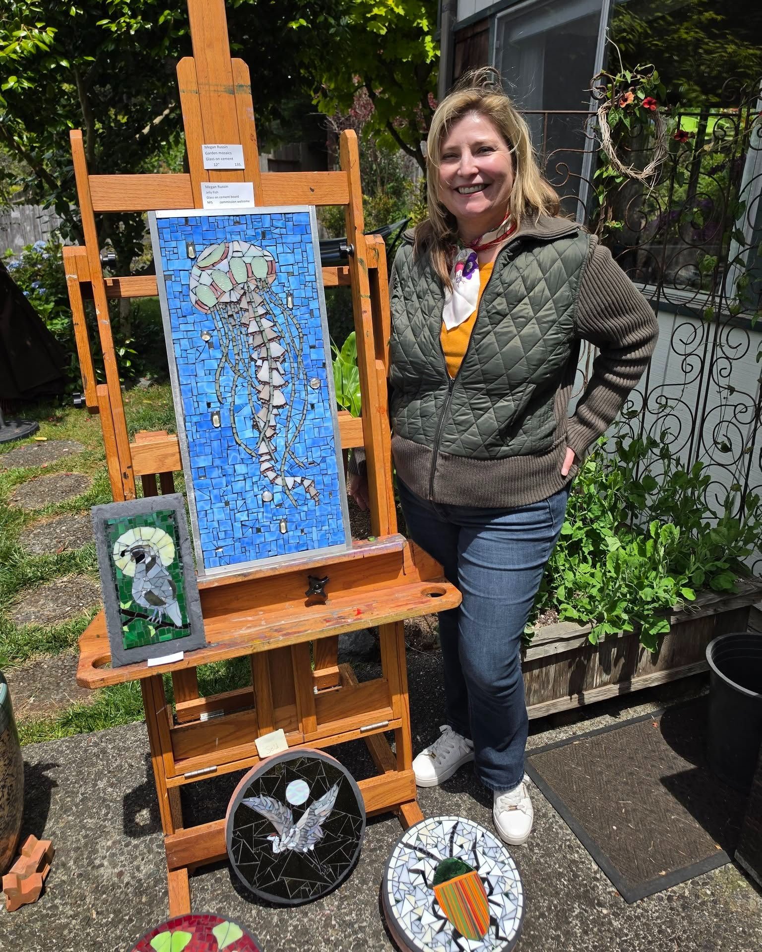 Megan Russin shared her mosaic creations at Thao Le Khac's Arcata studio.

NCOS Weekend 2 runs next Saturday and Sunday from 10am to 5pm. Check your local galleries and art-loving businesses for a physical guidebook, or visit www.northcoastopenstudio