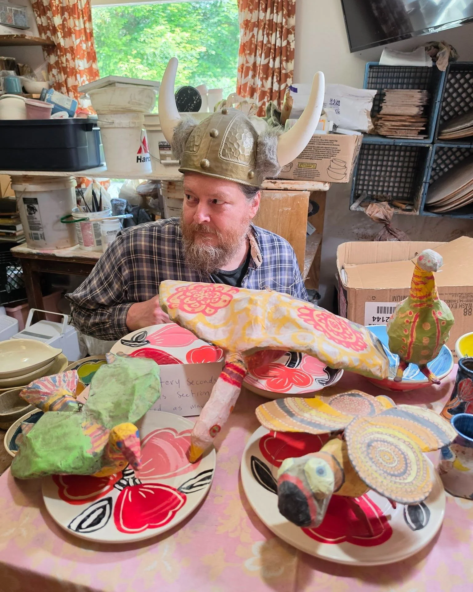 Ceramic artist and painter Andrew Daniel @artofandrewdaniel shares a collection of newer and older pieces at his Arcata home studio.

NCOS Weekend 2 runs next Saturday and Sunday from 10am to 5pm. Check your local galleries and art-loving businesses 