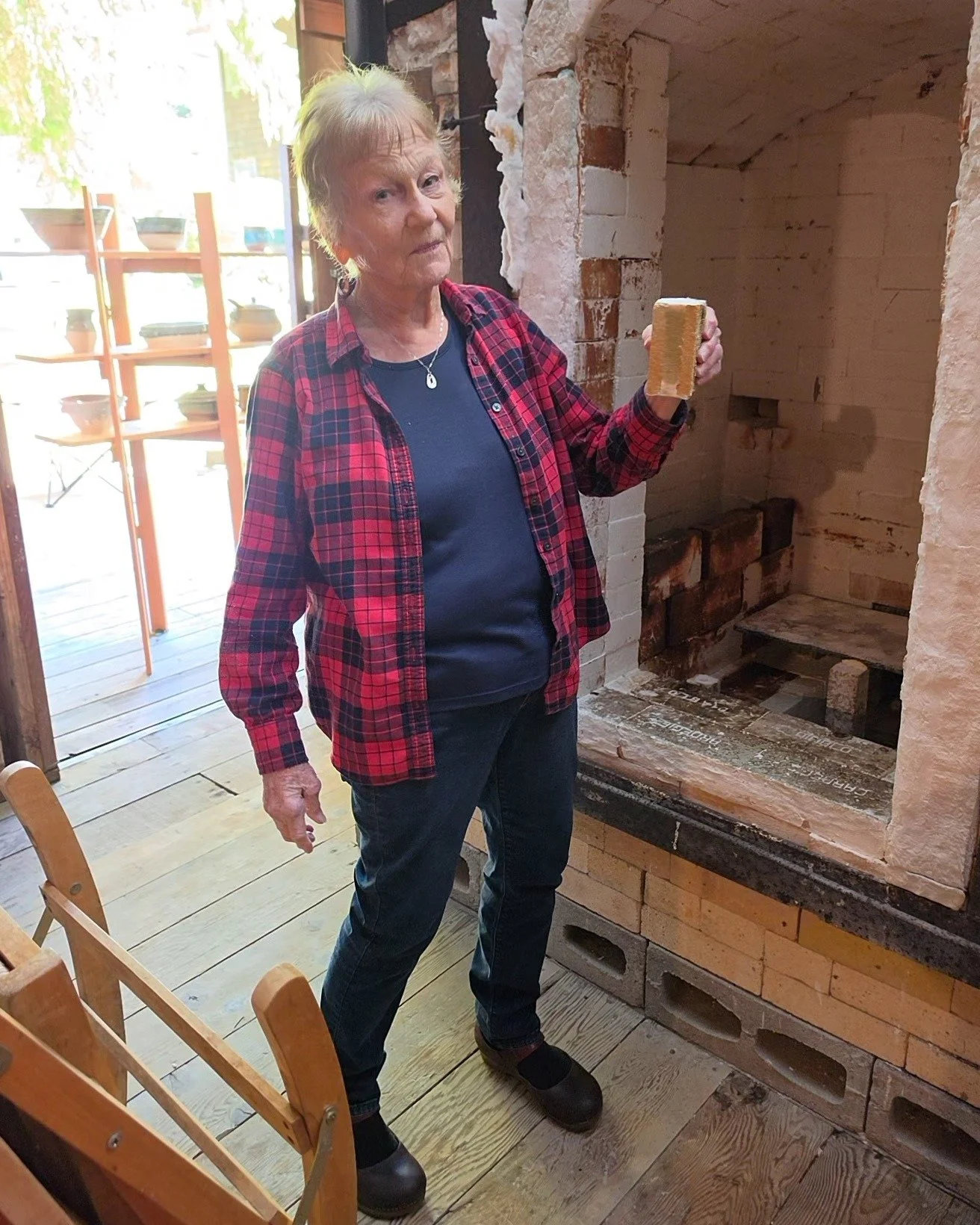 Ceramic artist Noel Munn shares salt-fire kiln at her Fickle Hill (Arcata) studio during weekend 1 of North Coast Open Studios.

NCOS Weekend 2 runs next Saturday and Sunday from 10am to 5pm. Check your local galleries and art-loving businesses for a