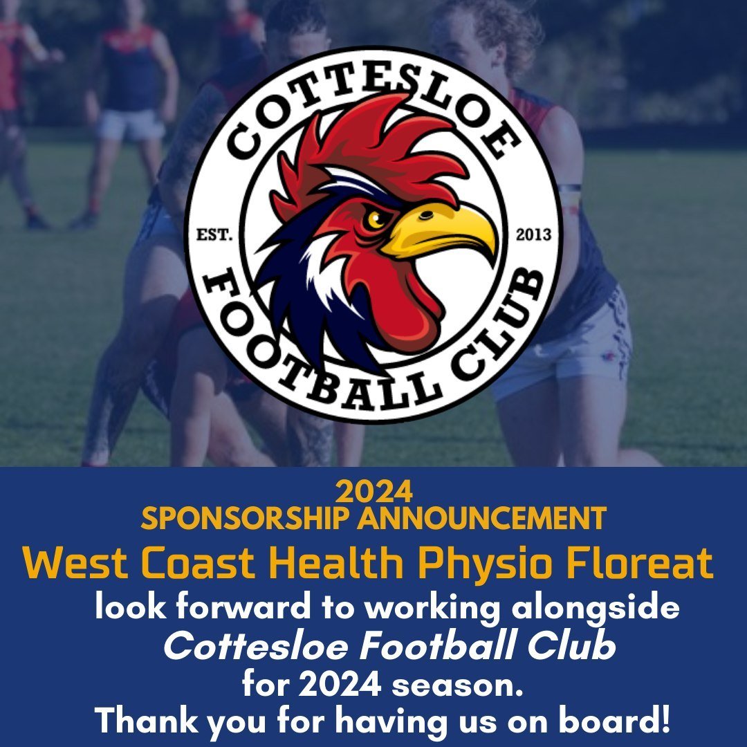 2024 Sponsorship Announcement!⁠
⁠
Our FLOREAT team are excited to get on board as Game Day sponsors with the Cottesloe Roosters 🐓  We are looking forward to an exciting season ahead.⁠
⁠
⁠
#communityhealth #sportsinjuries #physiotherapy #healthylife 