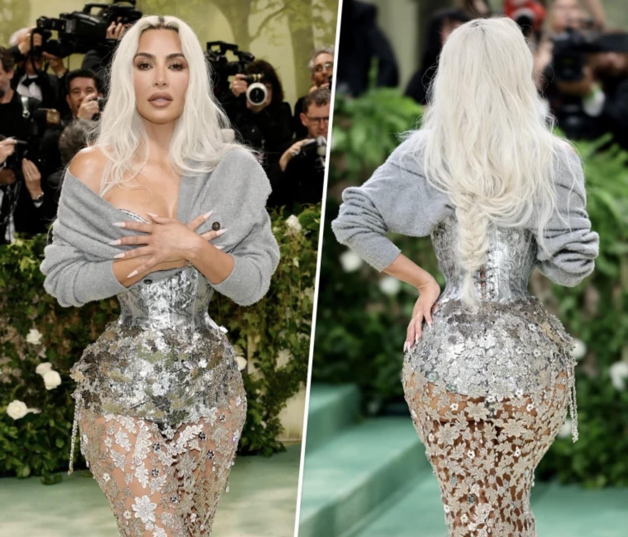 Ya'll, Kim Kardashian's pelvic floor is probably not ok after what she wore to the Met Gala 😳
Imagine your abdomen is like a balloon--If you squeeze everything too tight in the middle, that shunts pressure up and down as the result of the squeeze.
O