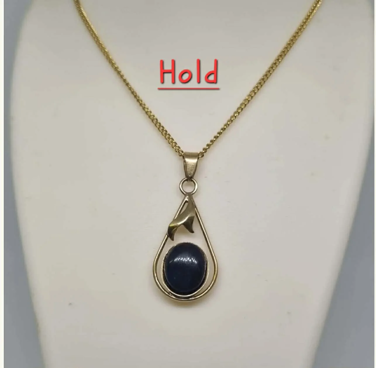 Pendant Australian Doublet Black Opal  9 ct Yellow Gold ( Total Weight: 1.2 gram)  Opal Size: 9 mm x 7 mm,  0.9 cm x 0.7 cm)