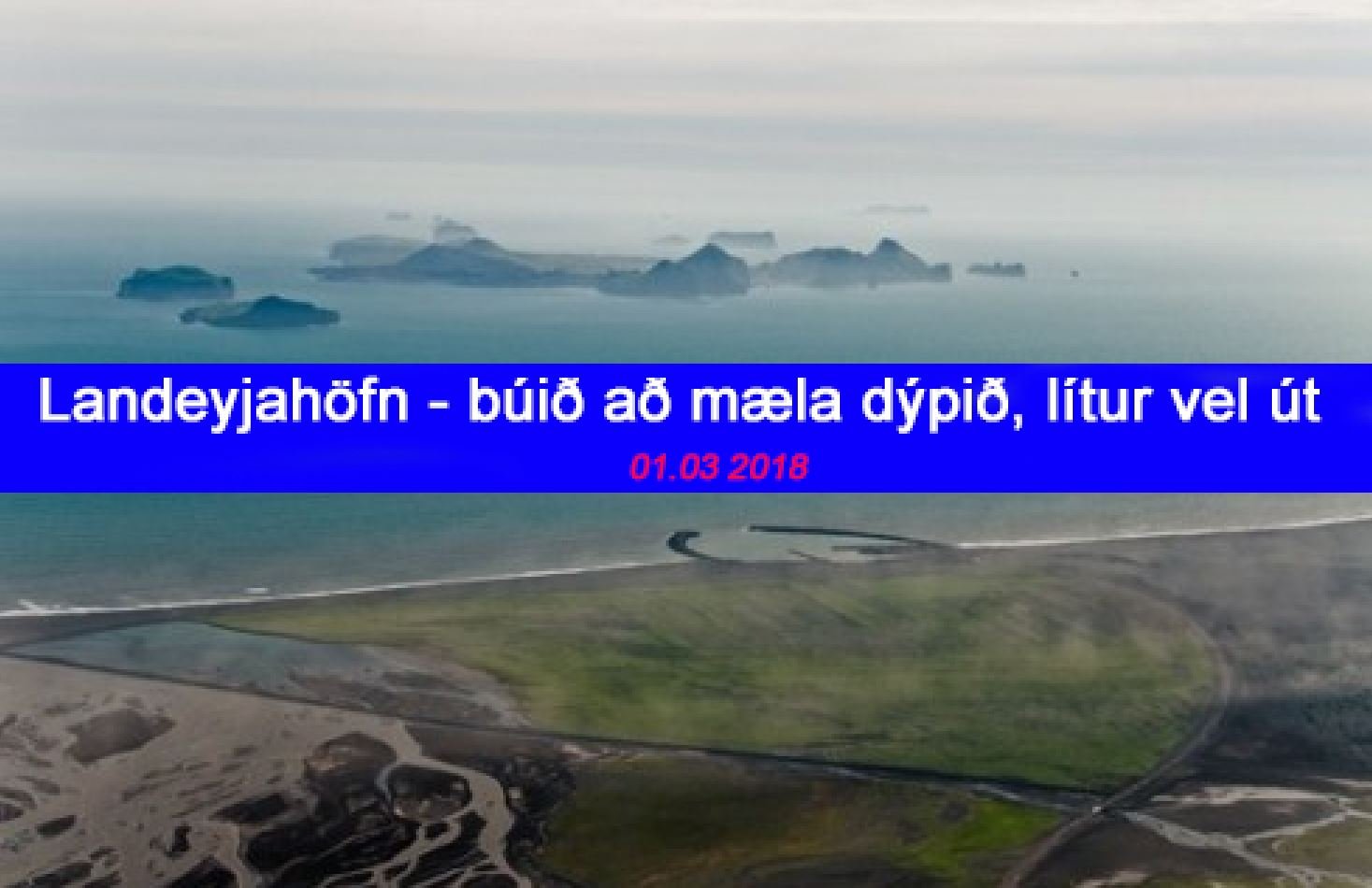 Niðurstaða dýptarmælingar við Landeyjahöfn