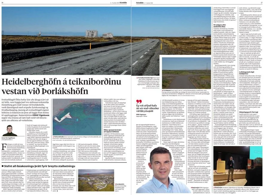 Stefnt að byggingu nýrrar hafnar við græna iðngarða í Ölfusi.