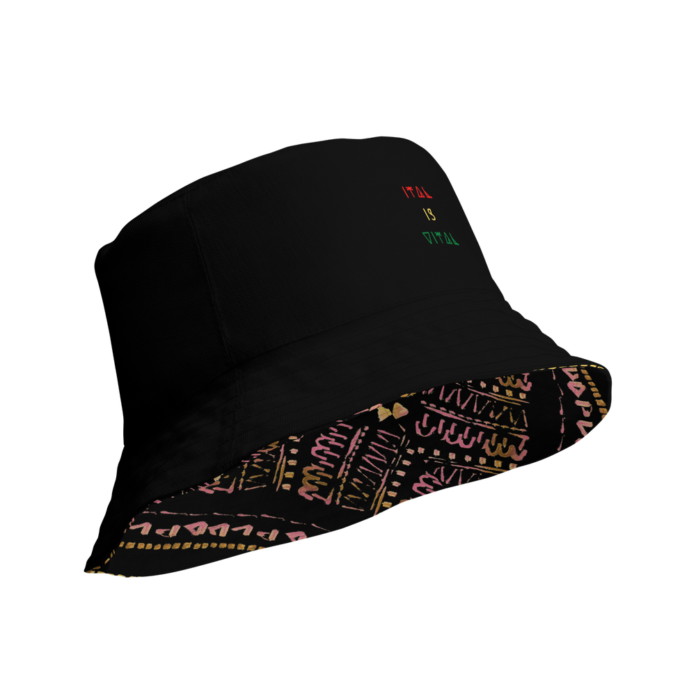 Ital Is Vital Reversible Bucket Hat (black) — Wadadlivity