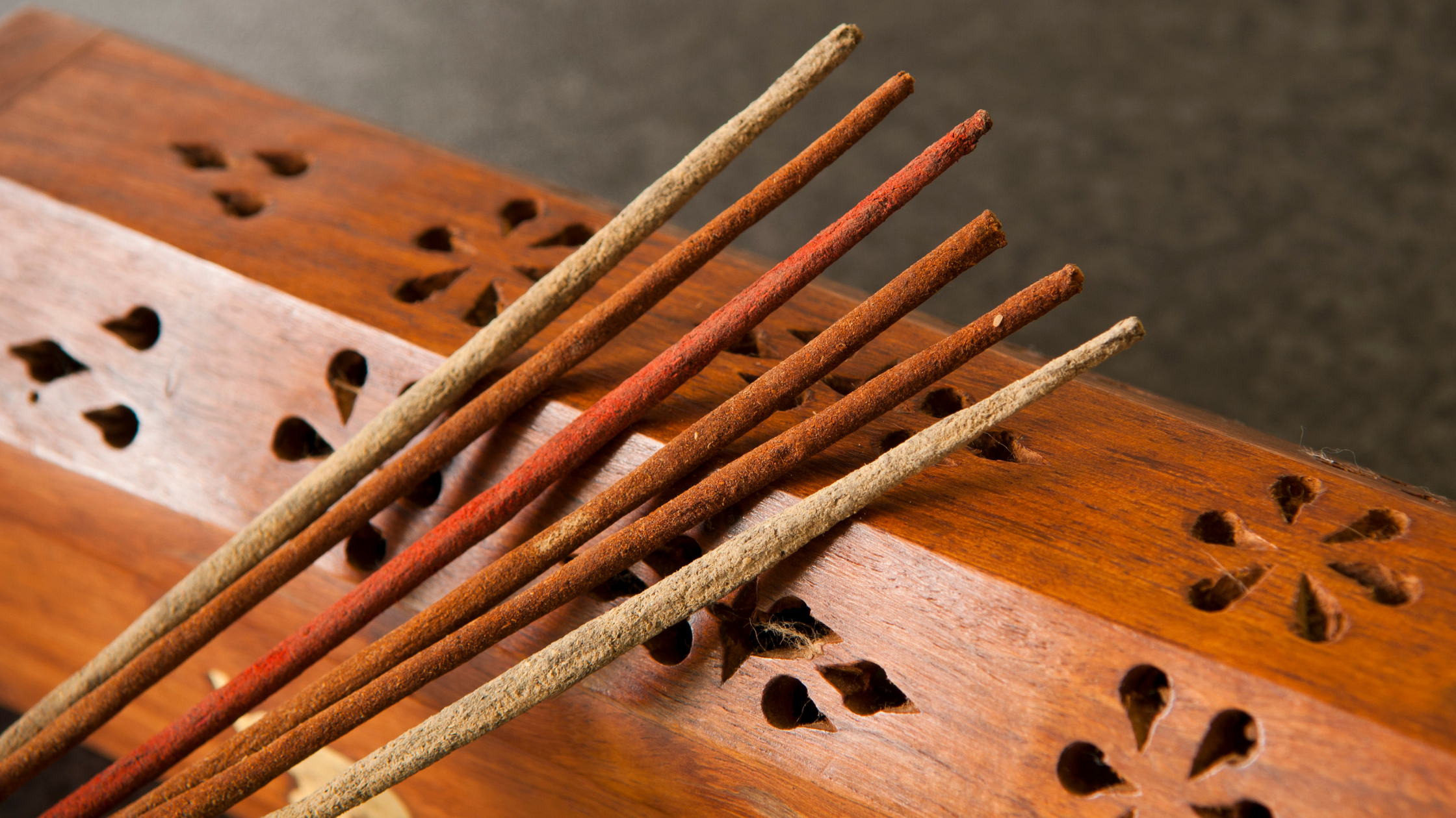   incense sticks with wooden box  