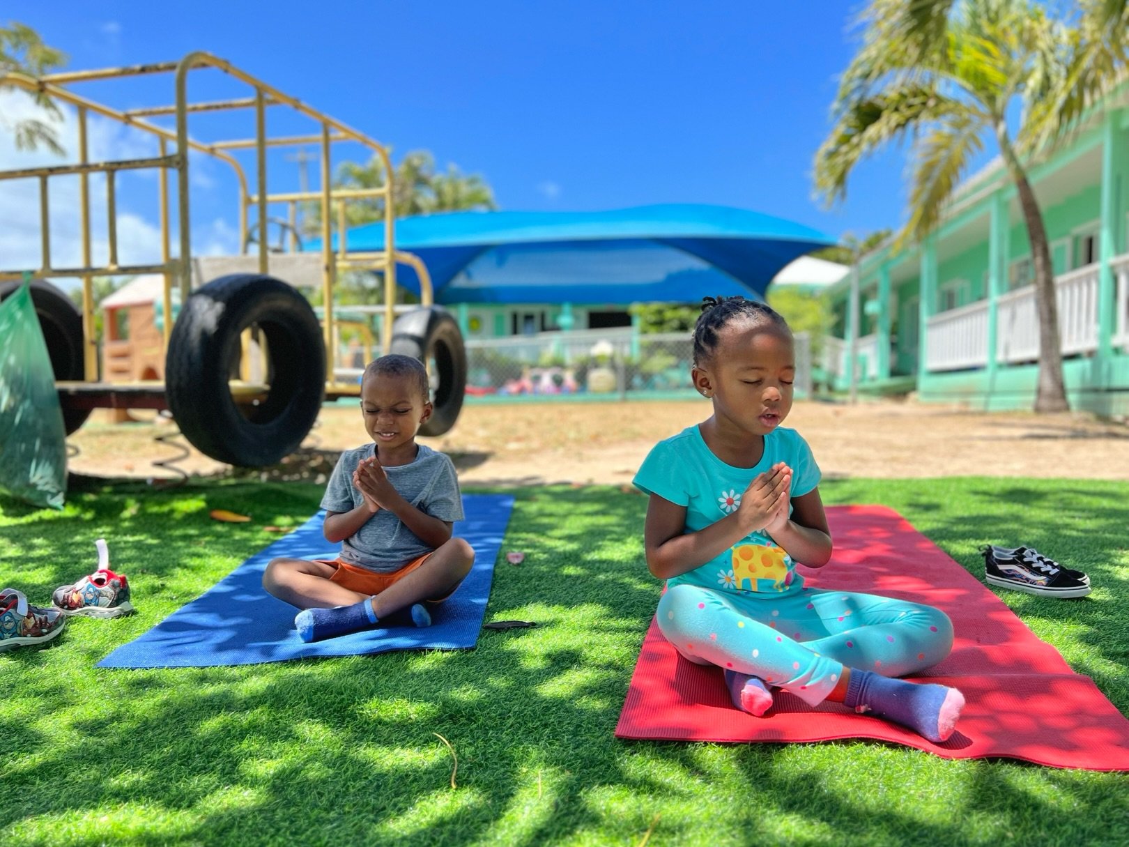 Even the littlest humans can benefit from a consistent yoga practice 💚

Children who participate in yoga and other mindfulness activities tend to experience:
* less anxiety 
* better emotional regulation, 
* improved concentration
* higher self-este