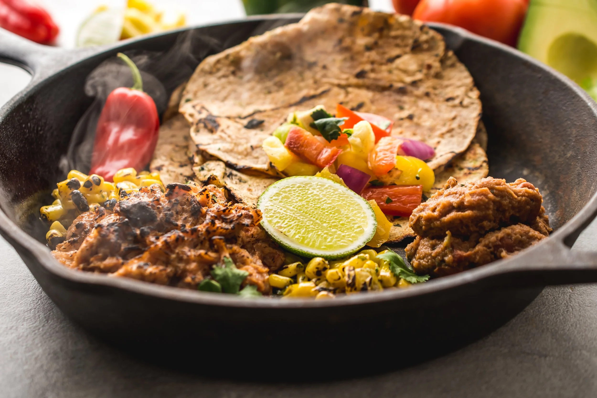  Tacos with barbacoa filling.   