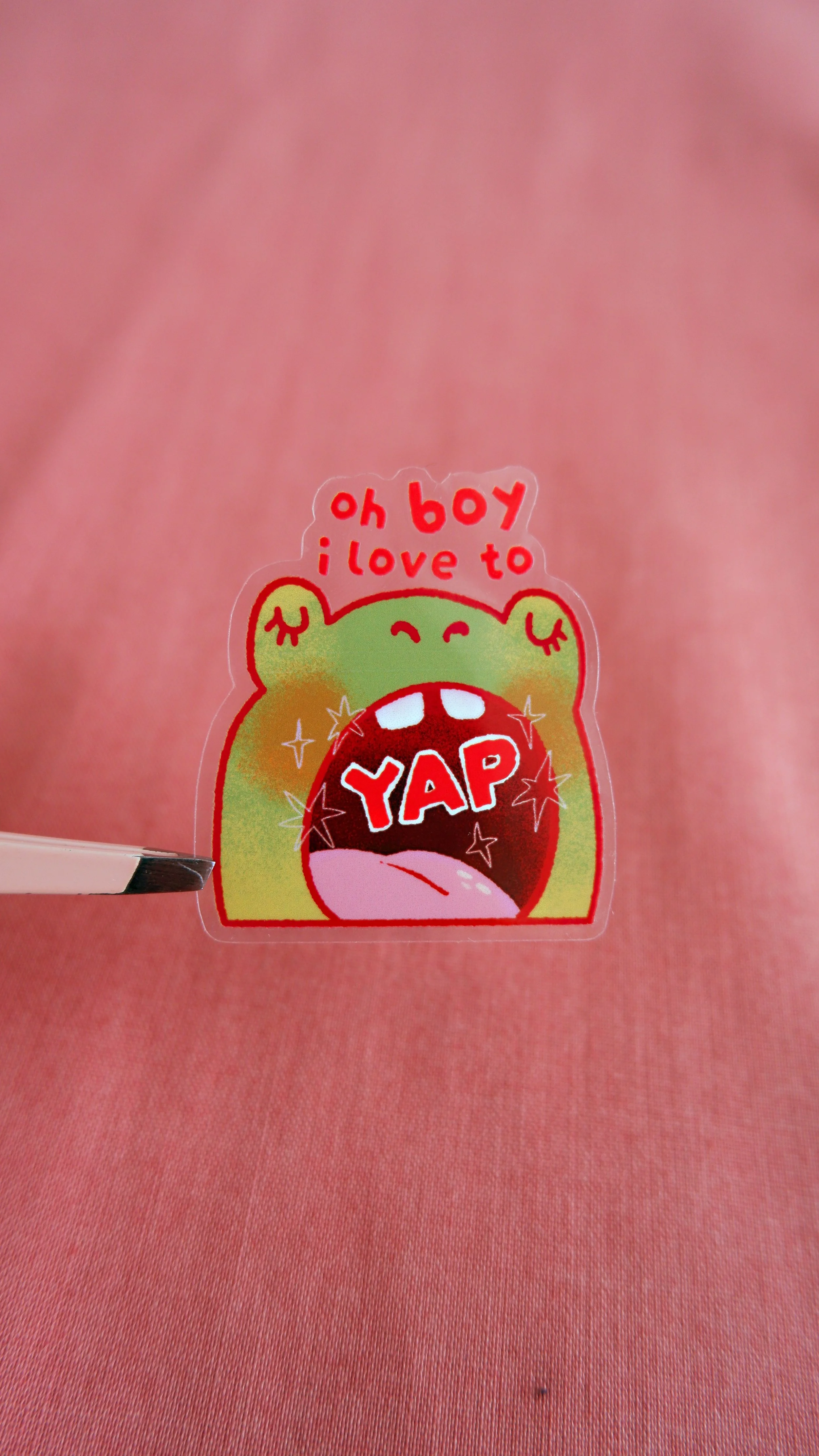 I Love to YAP | Frog sticker
