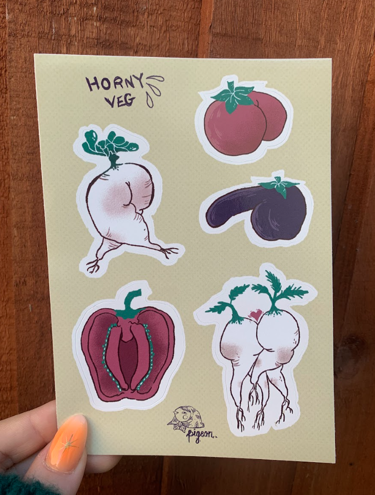 Naughty Veg | sticker sheet