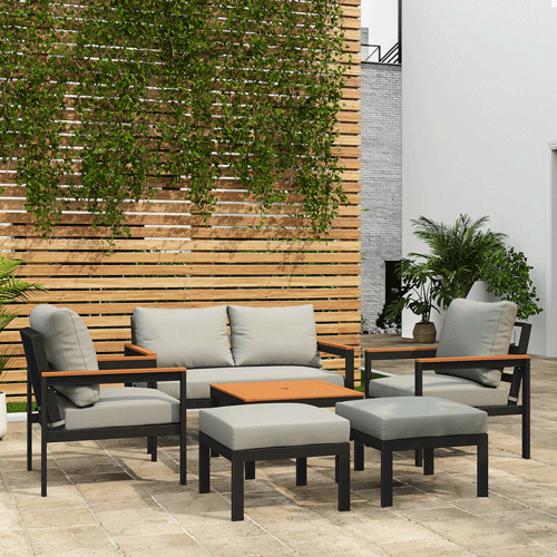 Porto 6 Seater Garden Table and Chairs