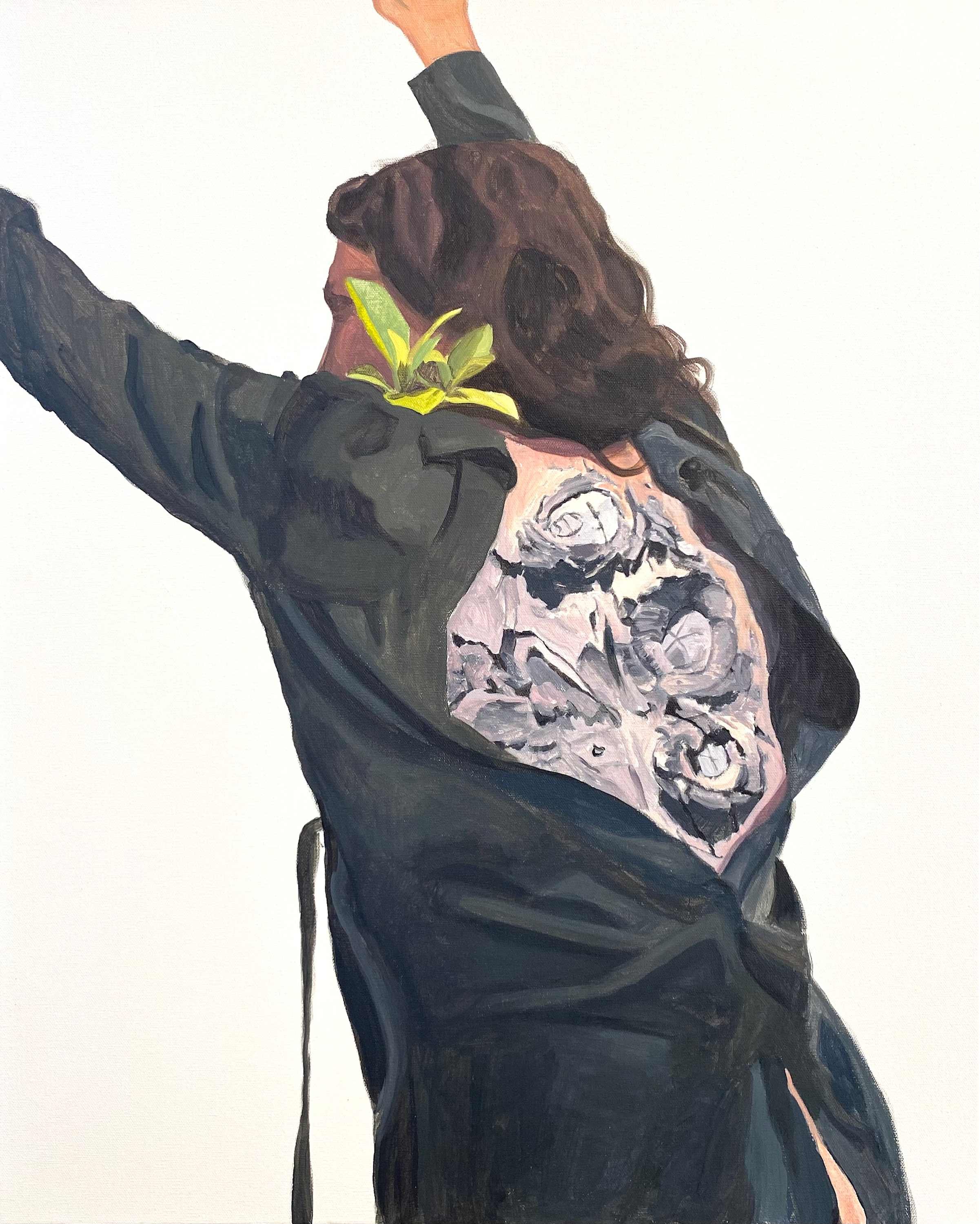 Apple Tree 18 (Daphne, Back), 2025. acrylic on canvas, 30 x 24 in.