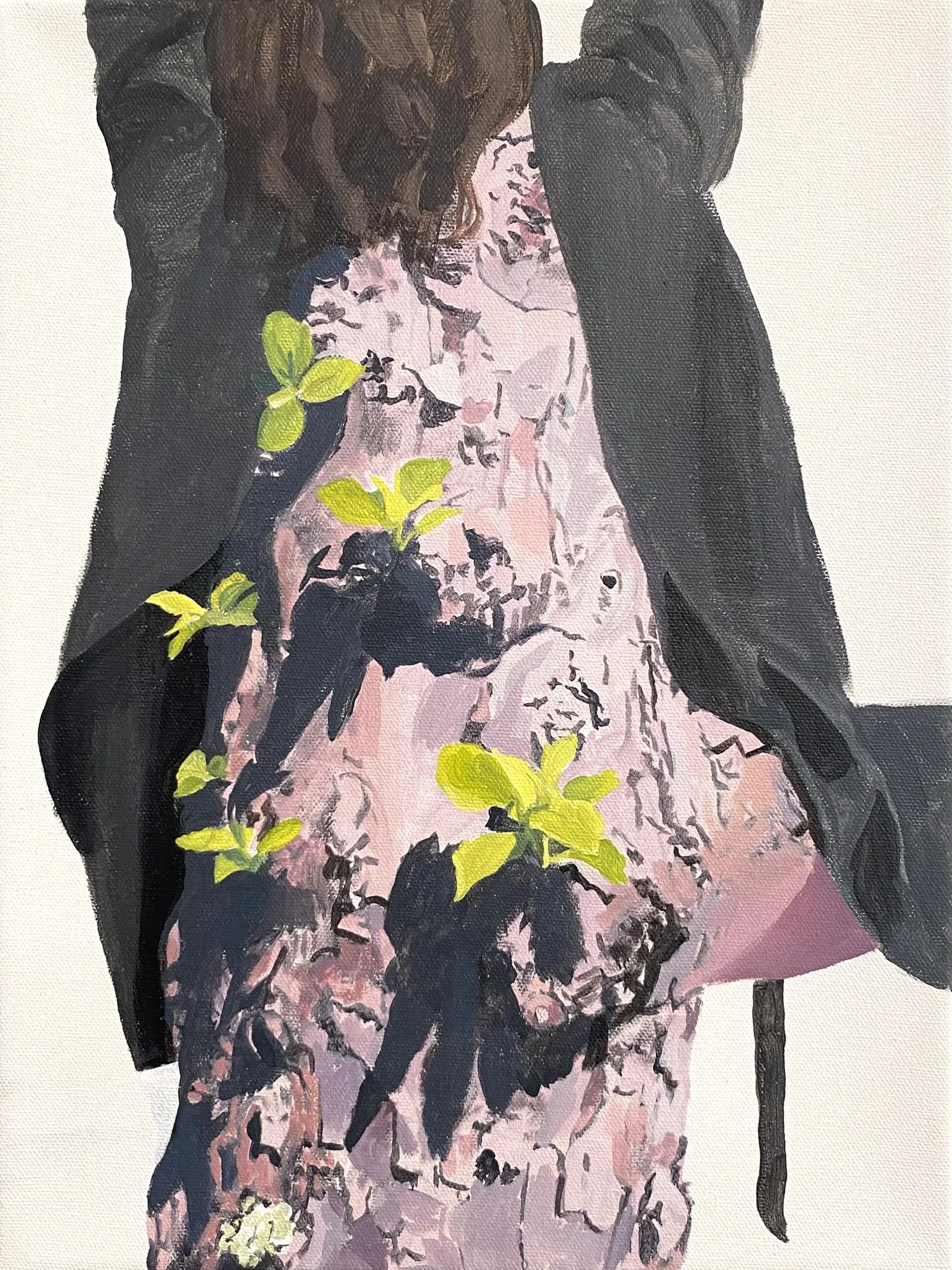 Apple Tree 21 (Daphne, Full Back), 2025. acrylic on canvas, 16 x 12 in.