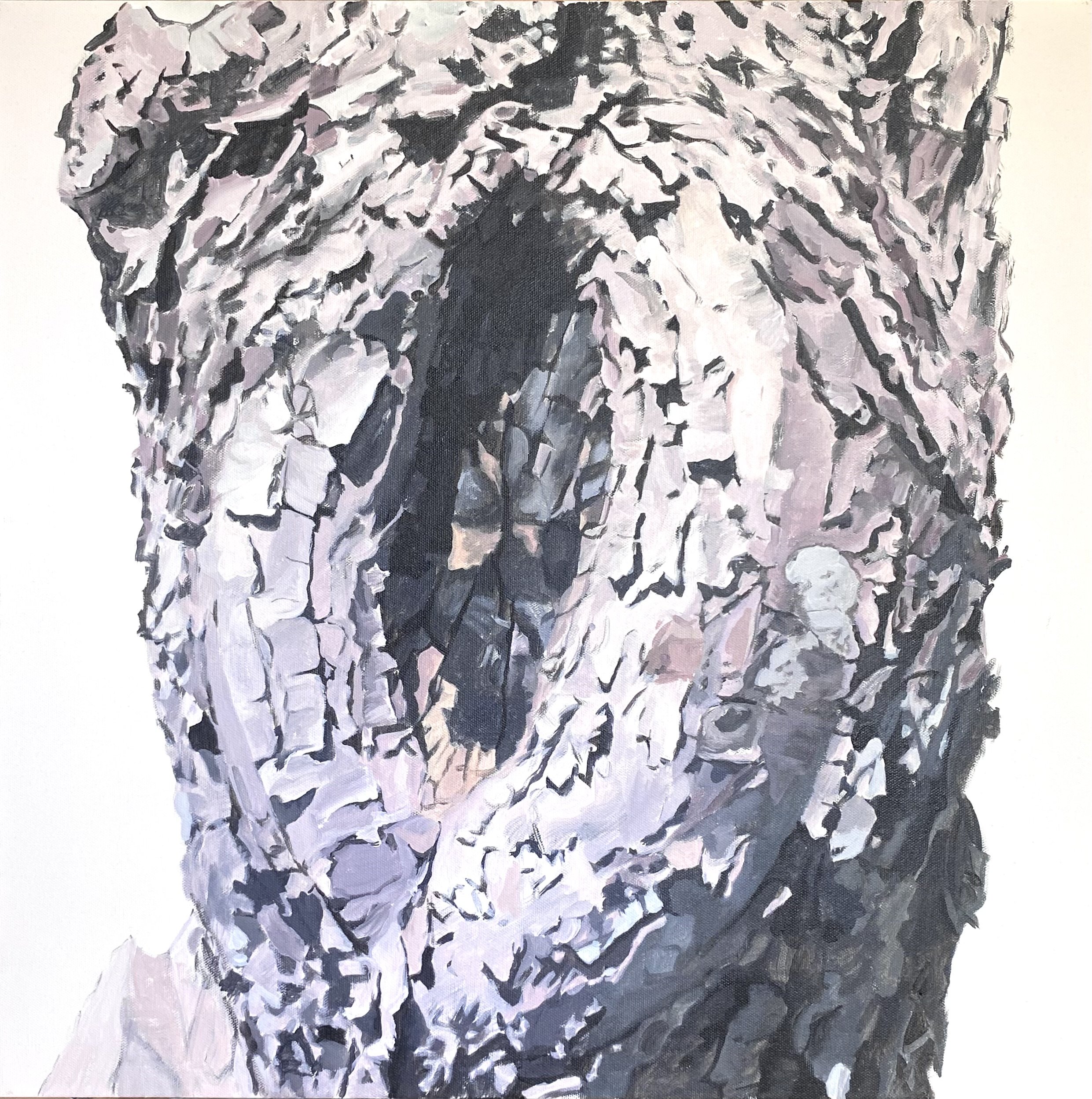 Apple Tree Orifice 7, 2025. acrylic on canvas, 24 x 24 in.