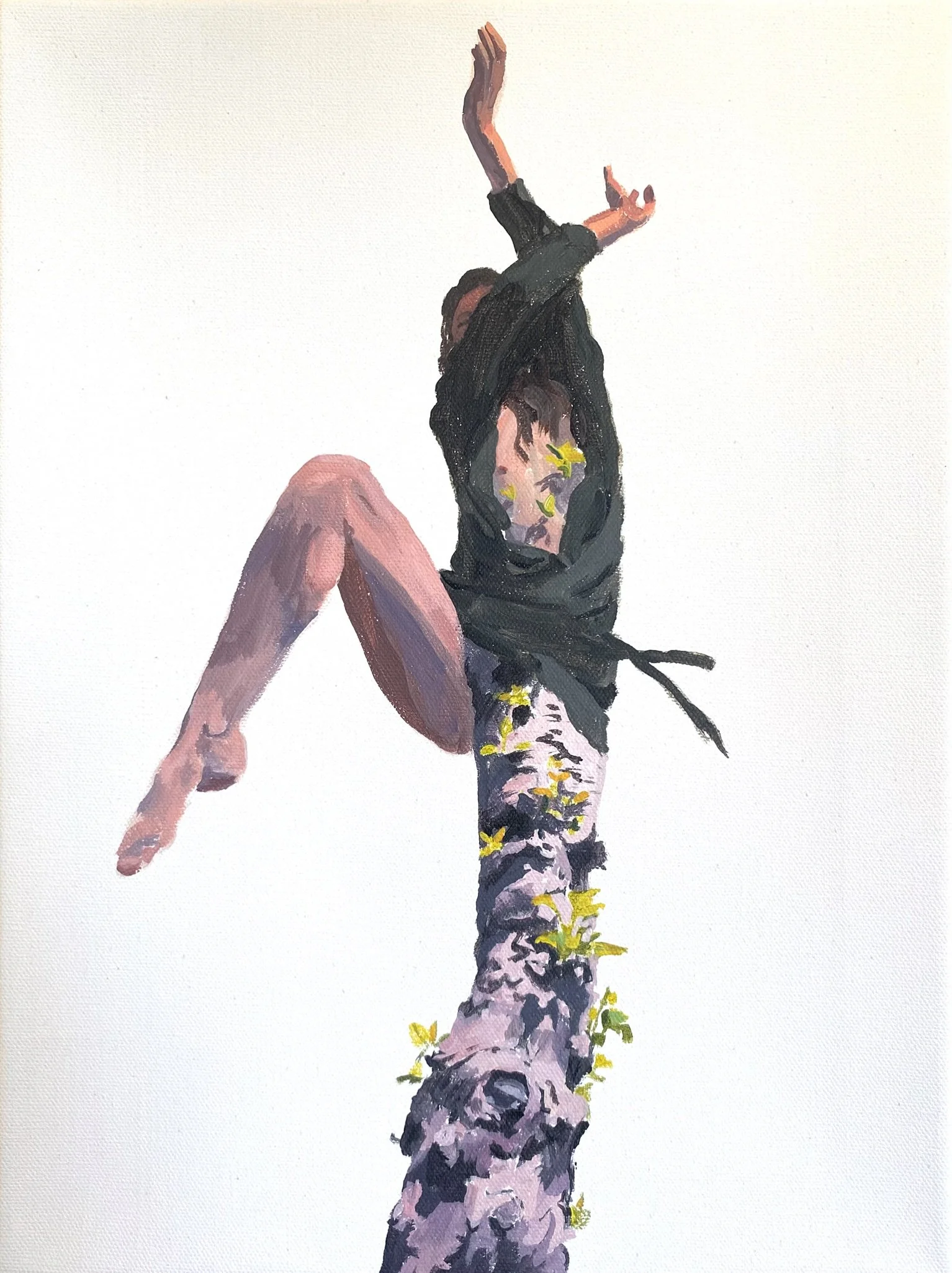 Daphne, Blocking, 2025. acrylic on canvas, 16 x 12 in.