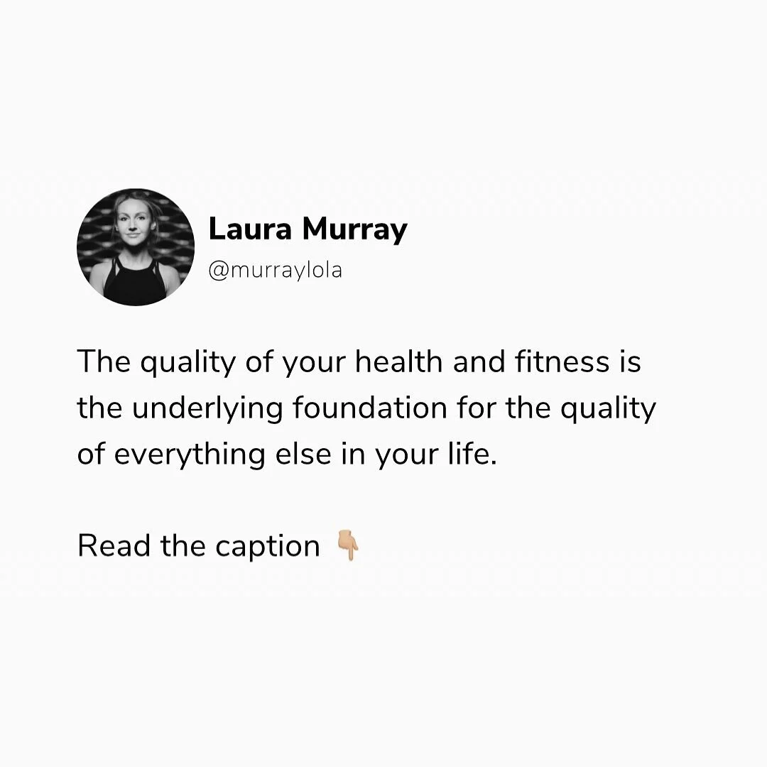 The fact is:
You cannot be HAPPY without being HEALTHY.

The quality of your health &amp; fitness is the underlying foundation for the quality of everything else in your life. 

You can&rsquo;t show up with full vitality and excel at work if you&rsqu