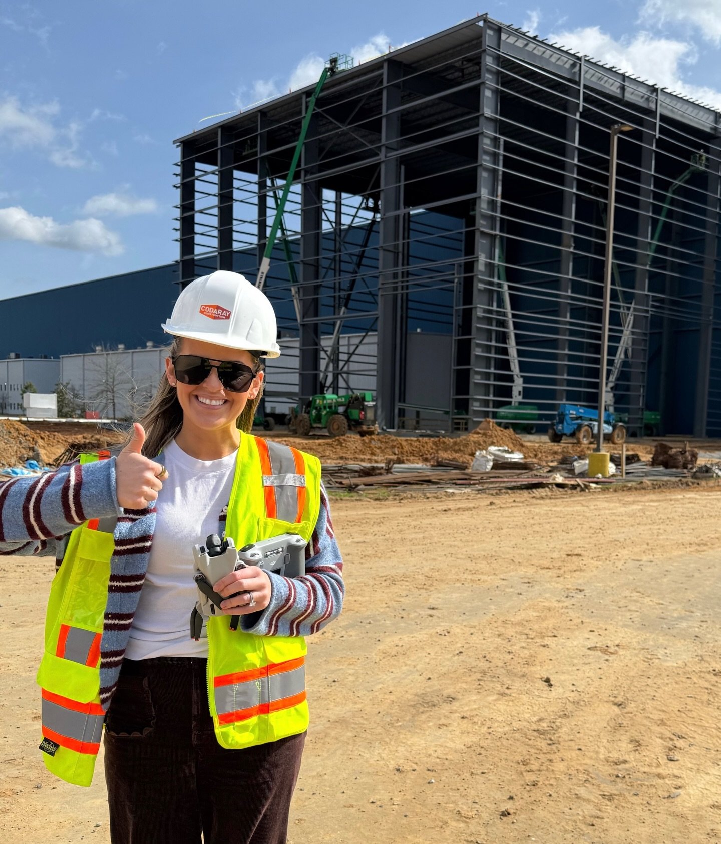 Yesterday Hannah got to join @codarayconstruction to get footage of a new project they are working on for Howard Industries. Howard&rsquo;s company and campus are insanely impressive &amp; so is Codaray&rsquo;s work! 👷🏼&zwj;♀️