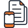paper and cell phone icon