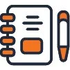 notebook and pen icon